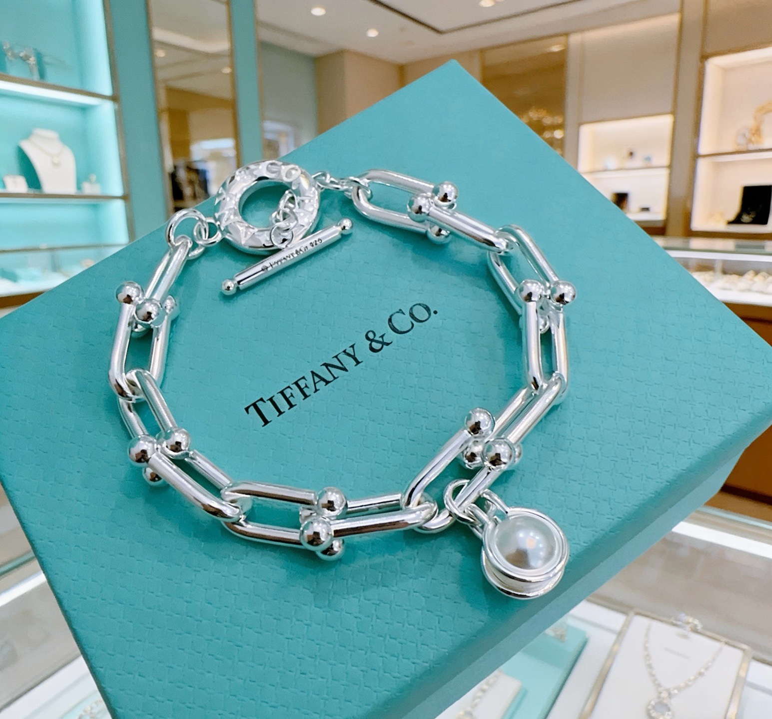 蒂芙尼手链🩵 TIFFNY&CO. 专柜精工银版本手链   明星同款 复古做旧风 原版复刻 纯手工打造 