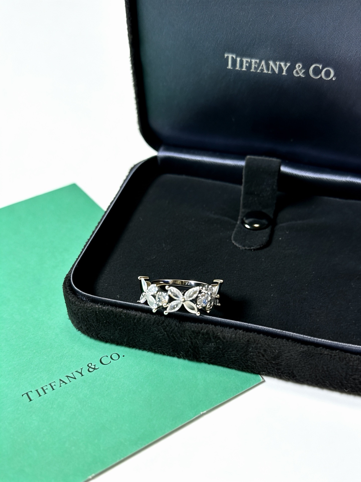 💘Tiffany 蒂芙尼戒指 ✨简约大气百搭 潮流单品 全新升级版 戒指码数（678）💓V金镀铂金层 原