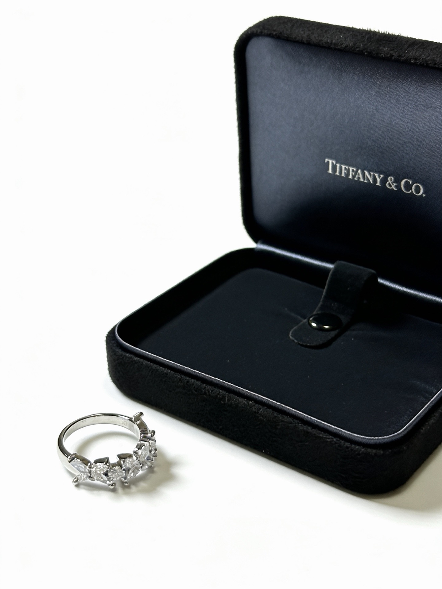 💘Tiffany 蒂芙尼戒指 ✨简约大气百搭 潮流单品 全新升级版 戒指码数（678）💓V金镀铂金层 原