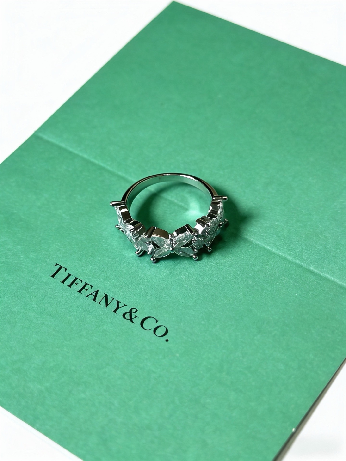 💘Tiffany 蒂芙尼戒指 ✨简约大气百搭 潮流单品 全新升级版 戒指码数（678）💓V金镀铂金层 原