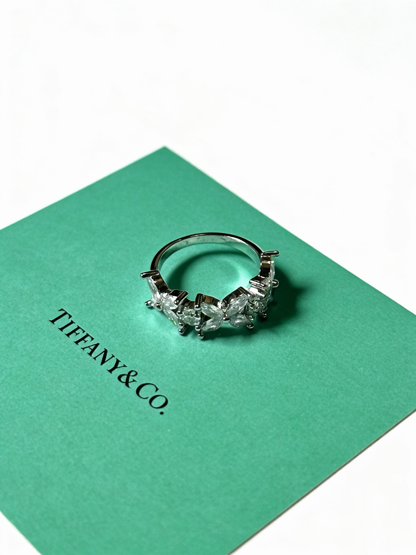 💘Tiffany 蒂芙尼戒指 ✨简约大气百搭 潮流单品 全新升级版 戒指码数（678）💓V金镀铂金层 原