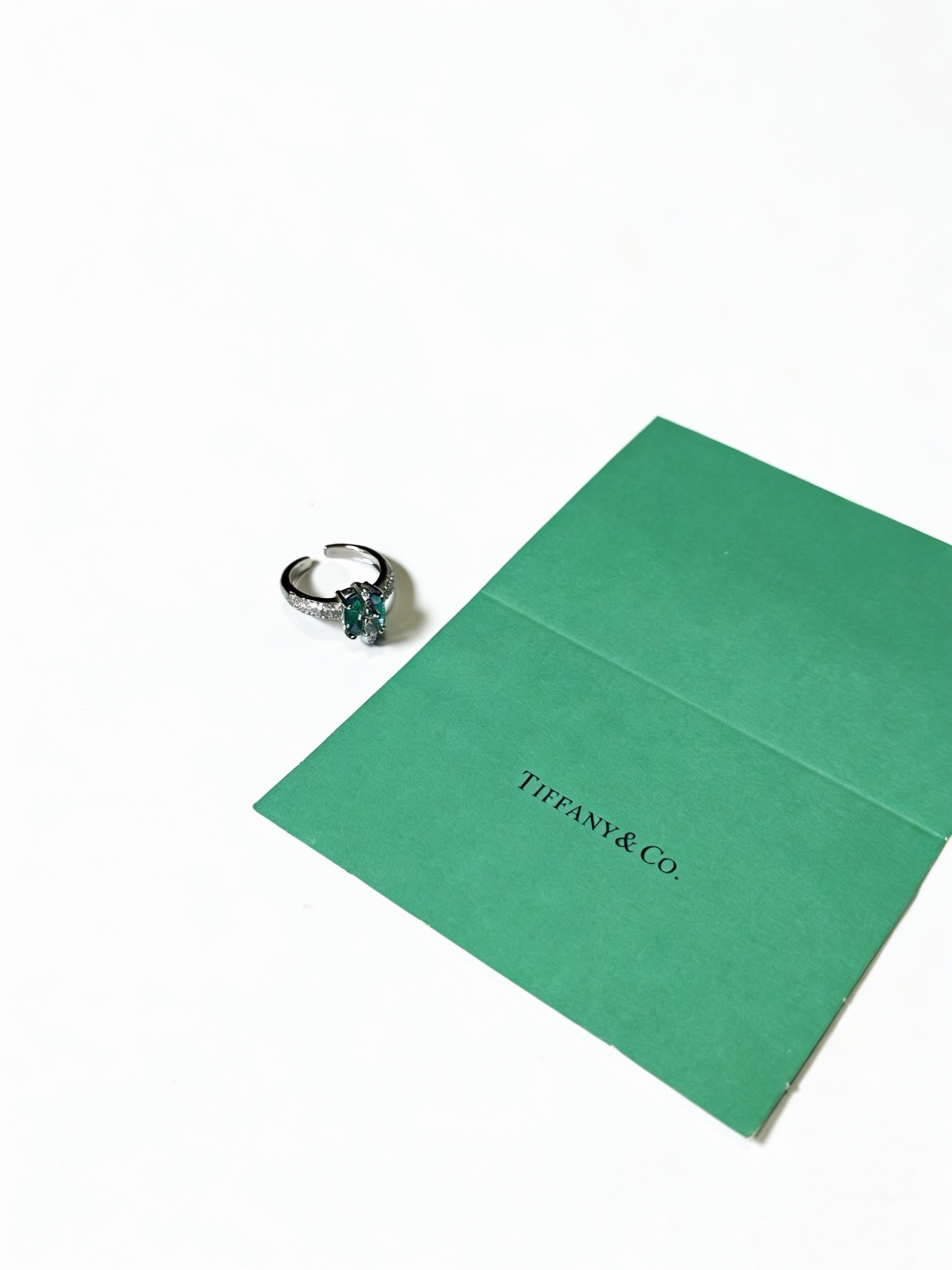 💘Tiffany 蒂芙尼戒指 ✨简约大气百搭 潮流单品 全新升级版 开口戒指（可调节）💓V金镀铂金层 原