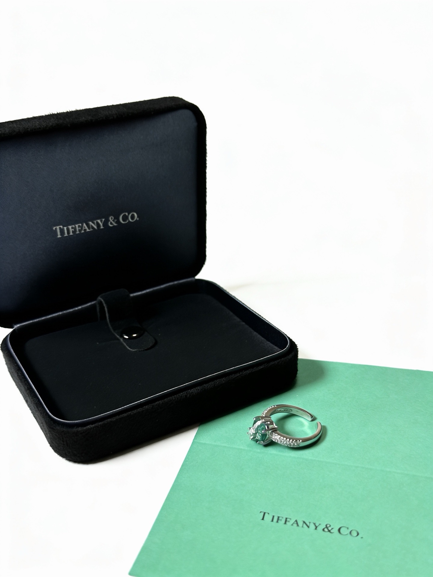 💘Tiffany 蒂芙尼戒指 ✨简约大气百搭 潮流单品 全新升级版 开口戒指（可调节）💓V金镀铂金层 原