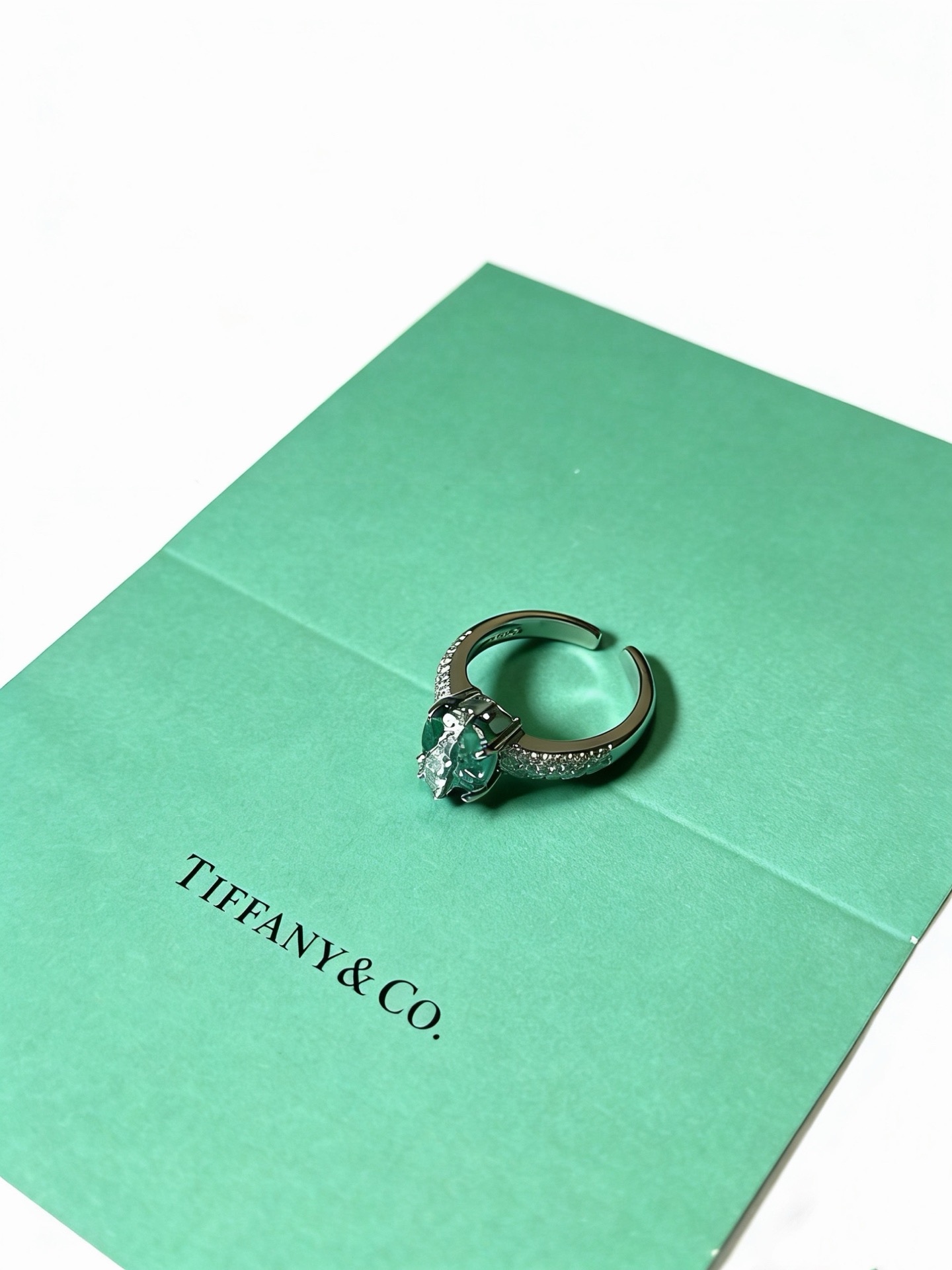 💘Tiffany 蒂芙尼戒指 ✨简约大气百搭 潮流单品 全新升级版 开口戒指（可调节）💓V金镀铂金层 原