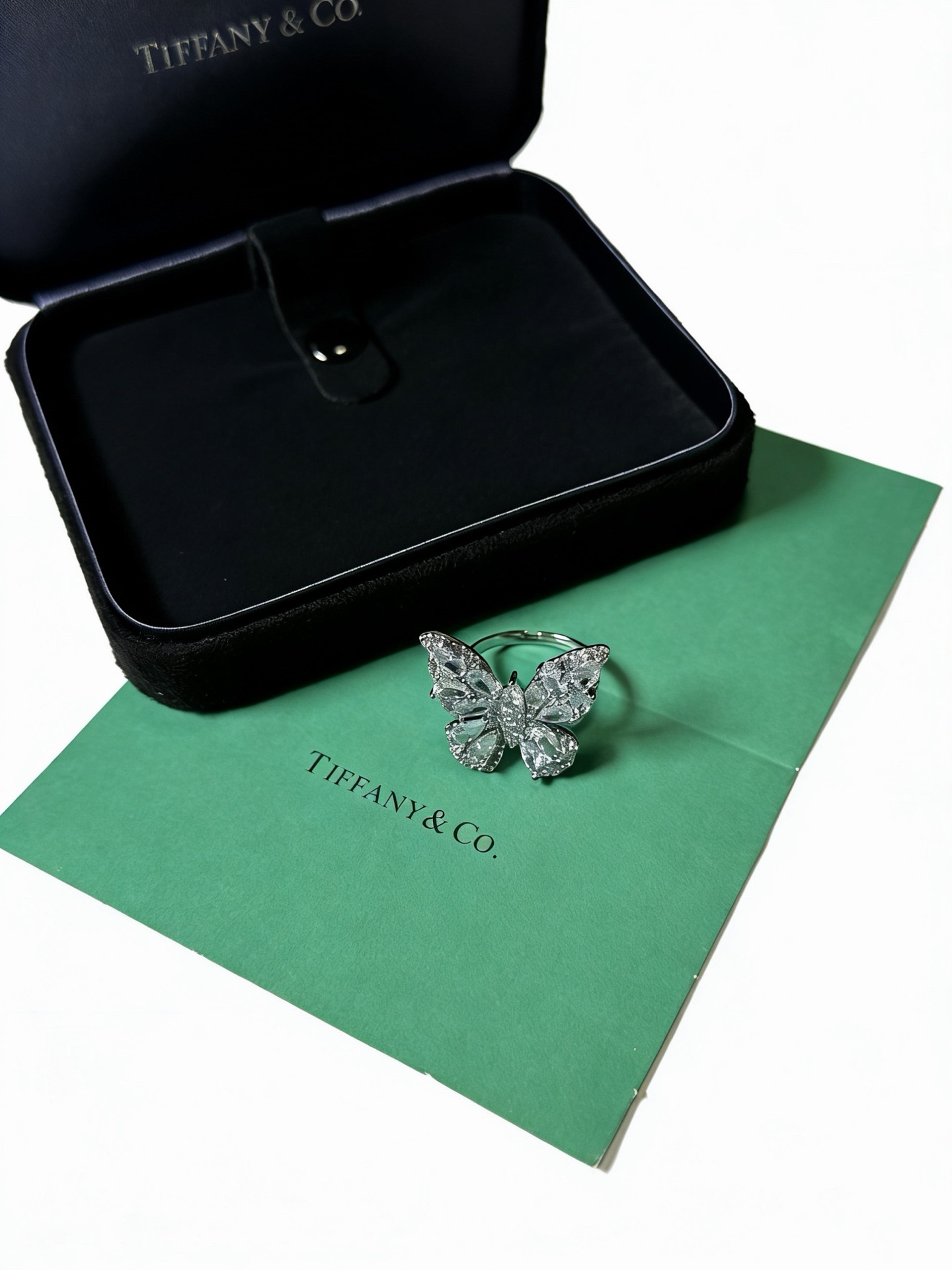 💘Tiffany 蒂芙尼戒指 ✨简约大气百搭 潮流单品 全新升级版 戒指码数（678）💓V金镀铂金层 原
