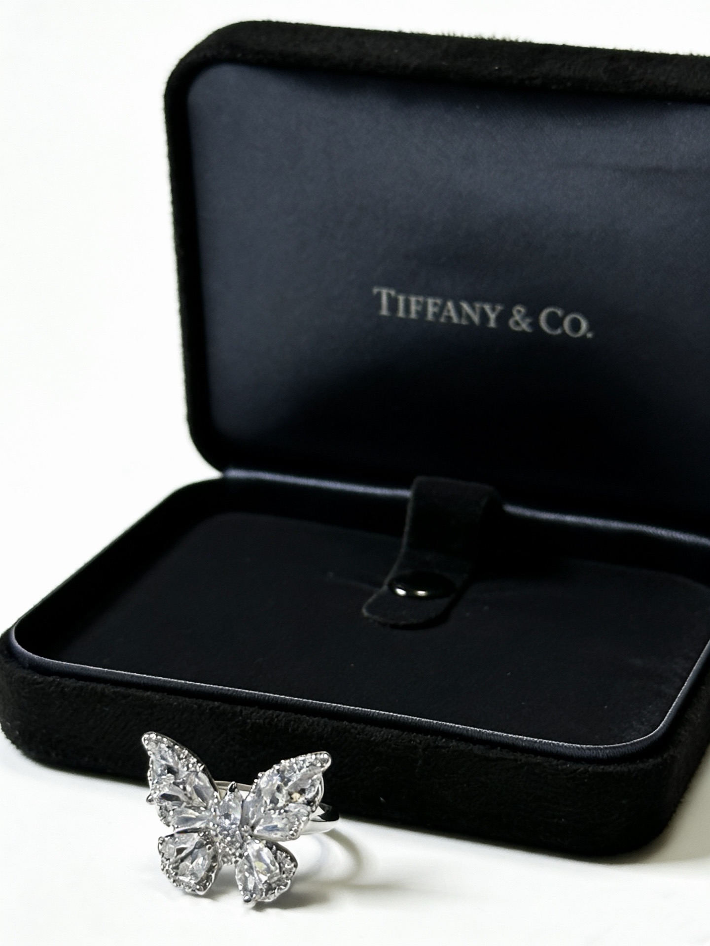 💘Tiffany 蒂芙尼戒指 ✨简约大气百搭 潮流单品 全新升级版 戒指码数（678）💓V金镀铂金层 原