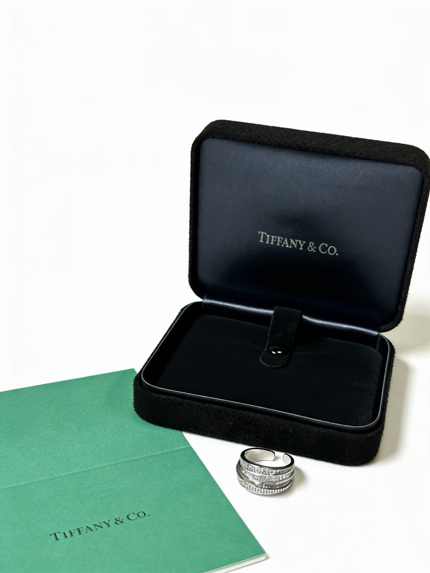 💘Tiffany 蒂芙尼戒指 ✨简约大气百搭 潮流单品 全新升级版 开口戒指（可调节）💓V金镀铂金层 原