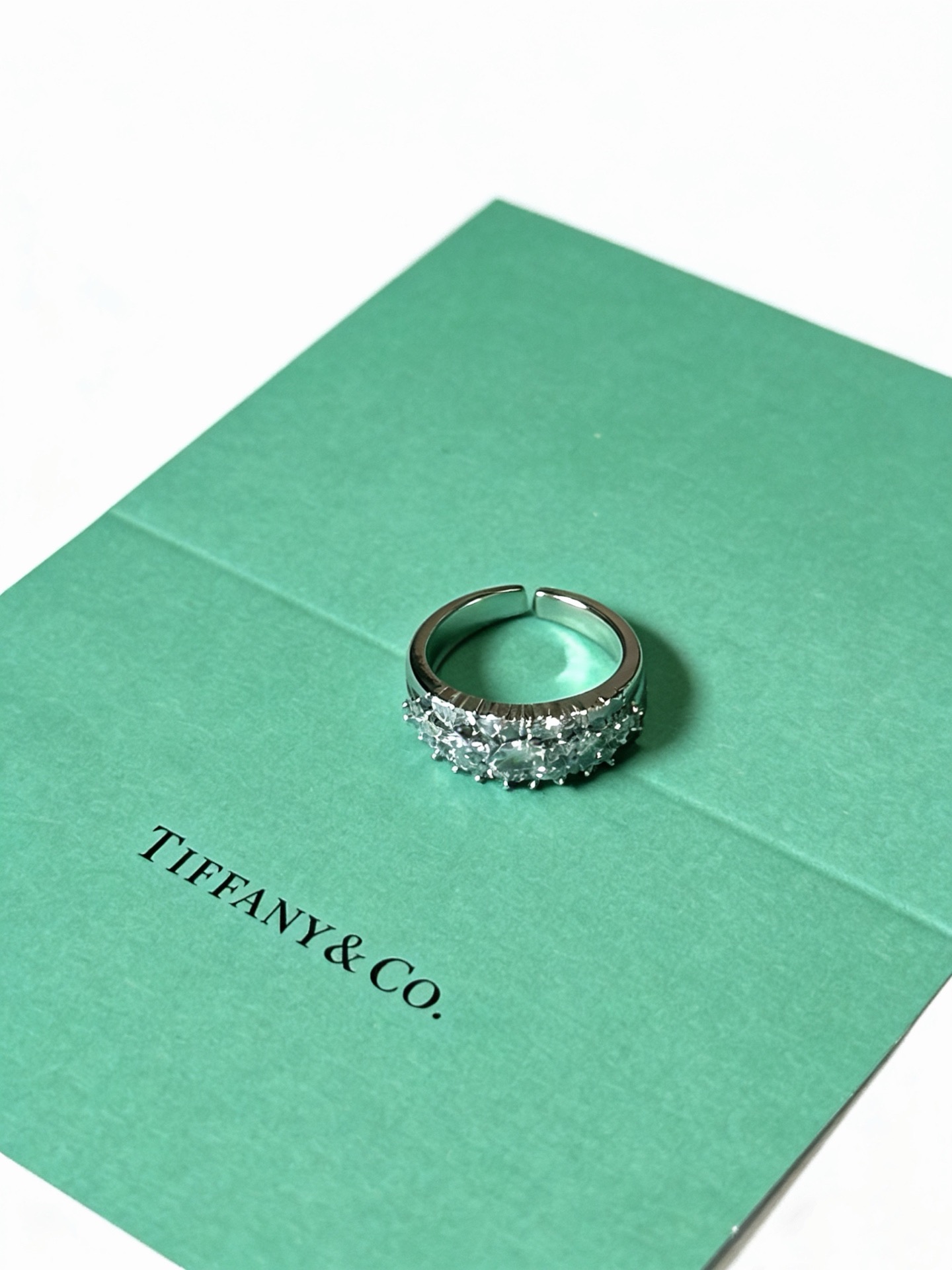 💘Tiffany 蒂芙尼戒指 ✨简约大气百搭 潮流单品 全新升级版 开口戒指（可调节）💓V金镀铂金层 原