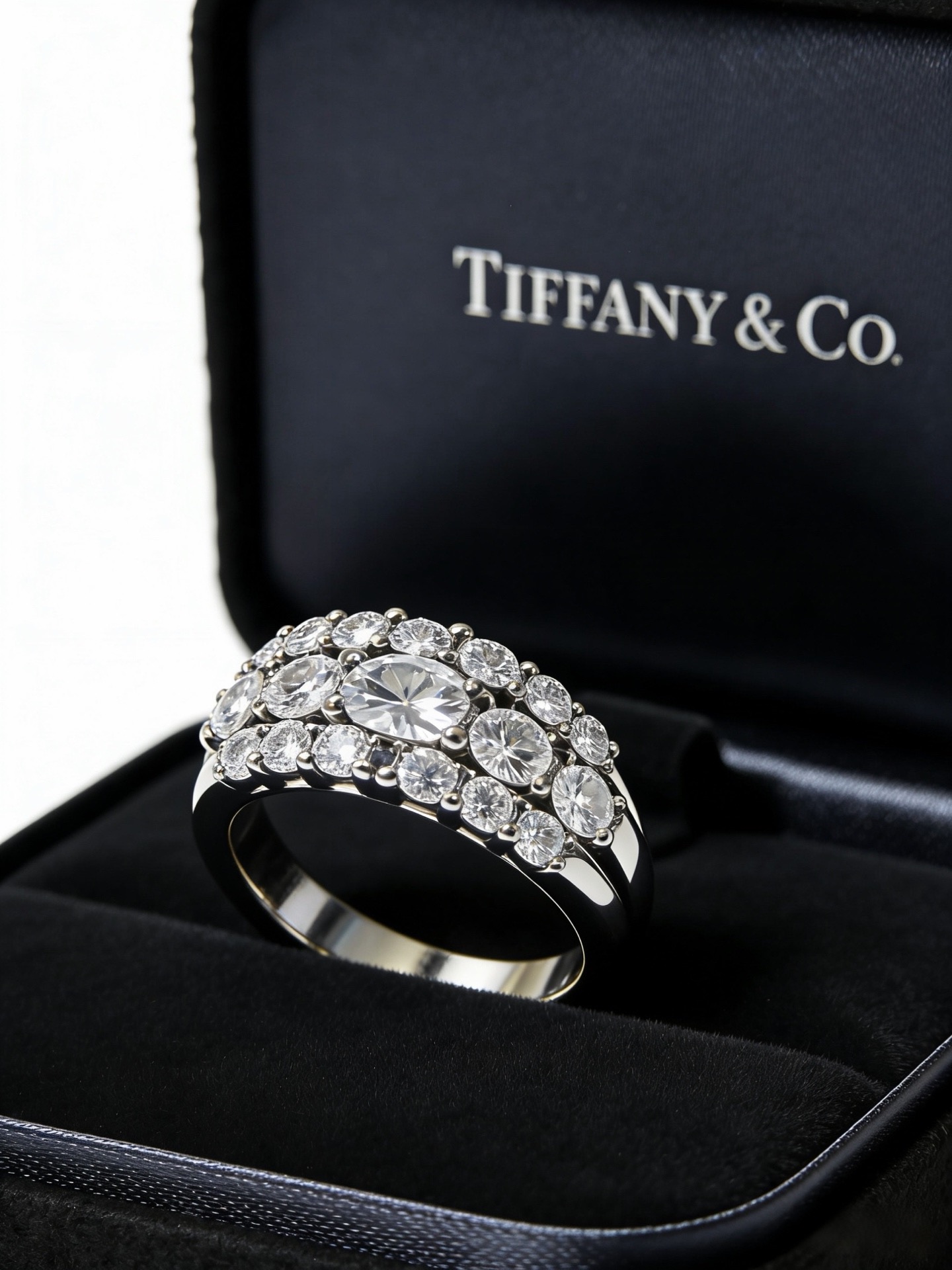 💘Tiffany 蒂芙尼戒指 ✨简约大气百搭 潮流单品 全新升级版 开口戒指（可调节）💓V金镀铂金层 原