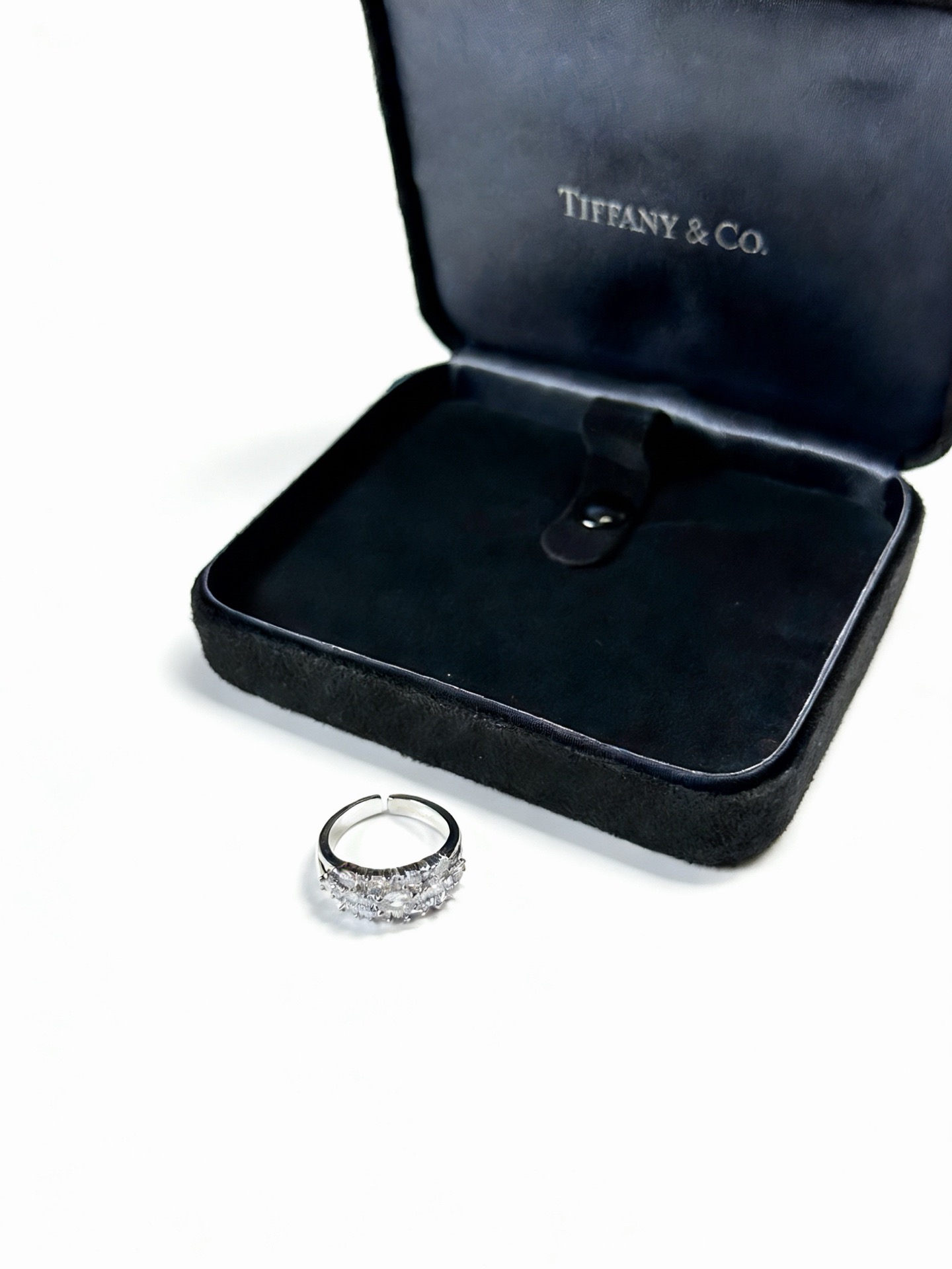 💘Tiffany 蒂芙尼戒指 ✨简约大气百搭 潮流单品 全新升级版 开口戒指（可调节）💓V金镀铂金层 原