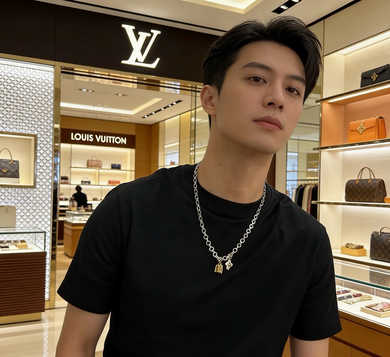 路易威登 LV项链🇷🇼原单货🇷🇼专柜新款开模复古潮流时尚必备 男女均可佩戴 情侣款同款 摇滚朋克泰银风格