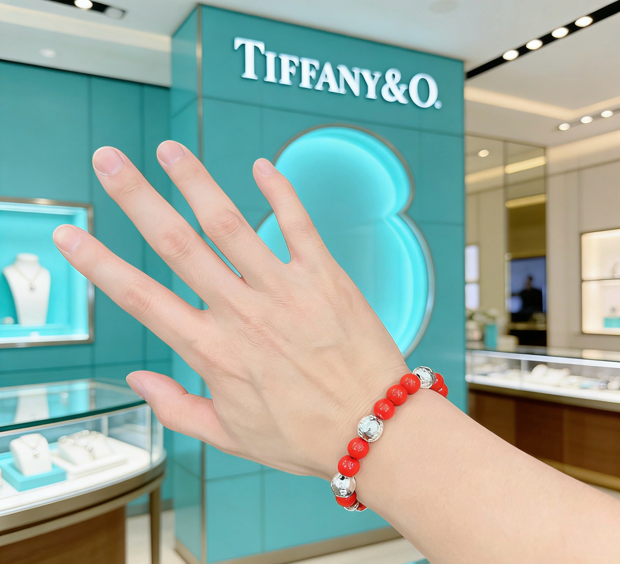 蒂芙尼手链🩵 TIFFNY&CO. 专柜精工版本  多元素玛瑙银风格手链 权志龙明星同款 复古做旧风 原