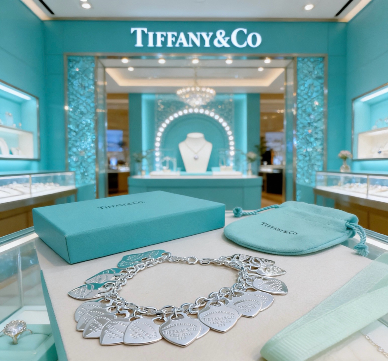 蒂芙尼🩵 TIFFNY&CO. 专柜精工银版本手链   明星同款 复古做旧风 原版复刻 纯手工打造 ～正