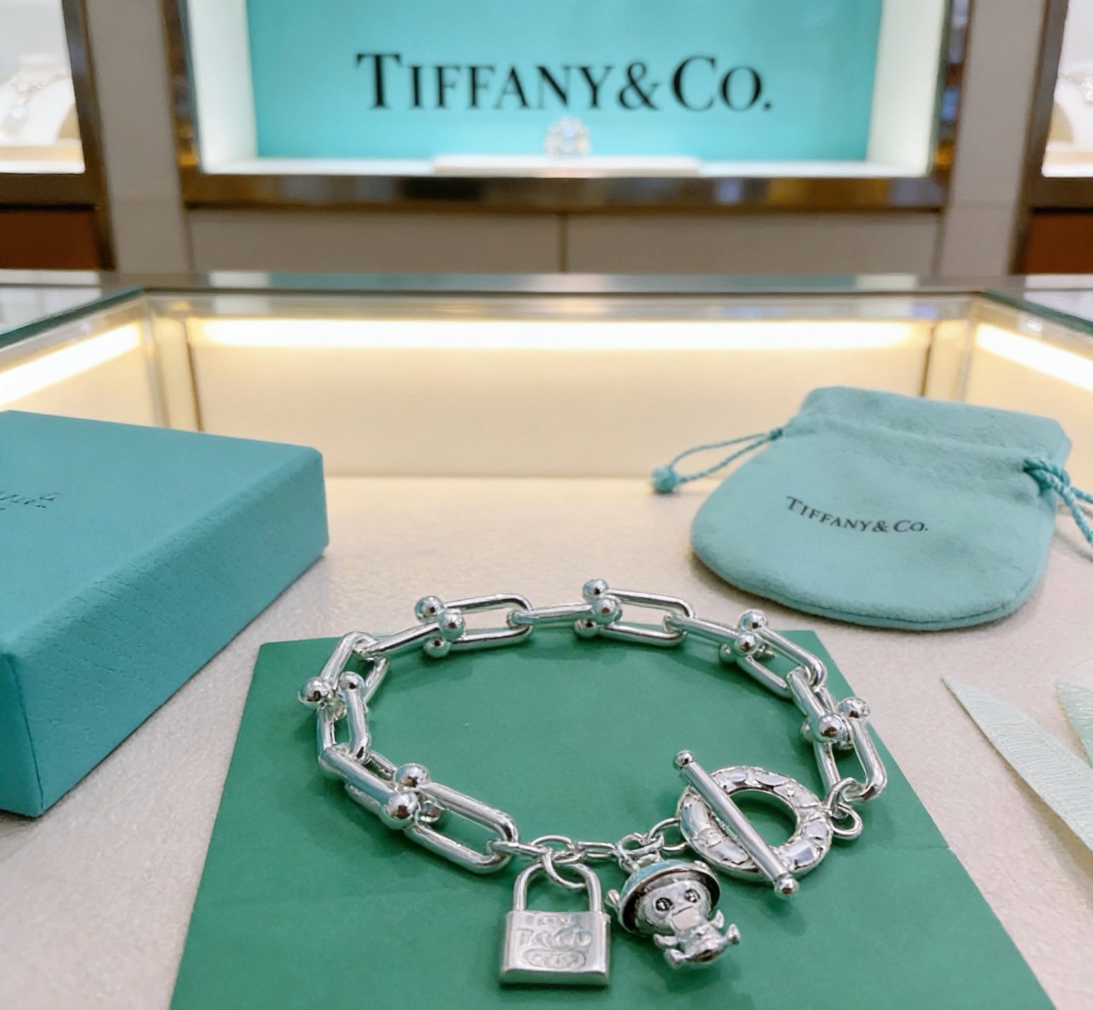 蒂芙尼🩵 TIFFNY&CO. 专柜精工银版本手链   明星同款 复古做旧风 原版复刻 纯手工打造 ～正