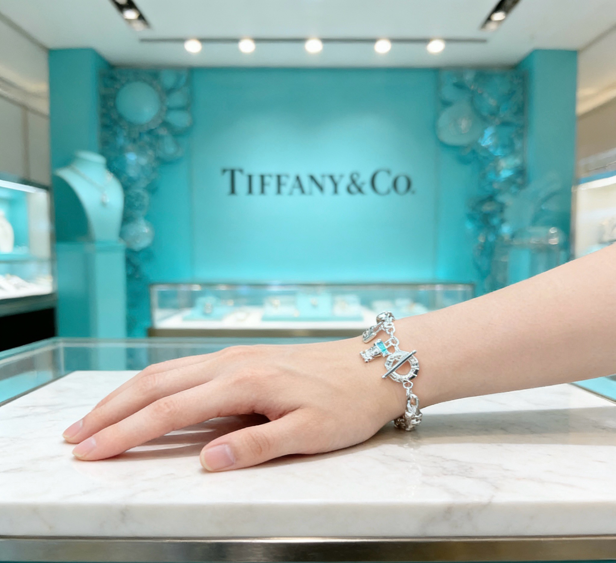 蒂芙尼🩵 TIFFNY&CO. 专柜精工银版本手链   明星同款 复古做旧风 原版复刻 纯手工打造 ～正