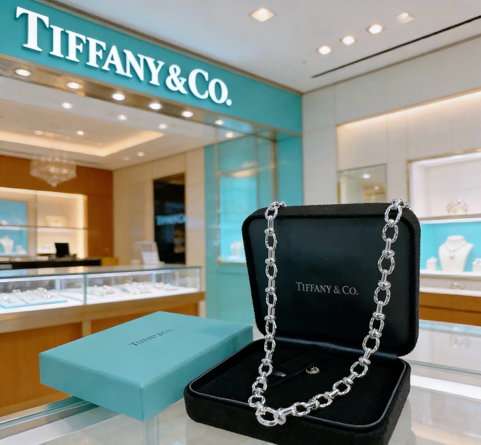 正品新款蒂芙尼项链🩵 TIFFNY&CO. 专柜精工银版本   明星同款 复古做旧风 原版复刻 纯手工打