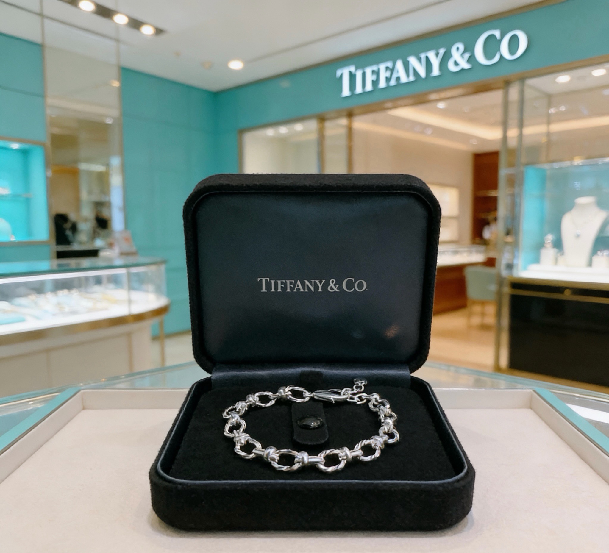 蒂芙尼手链🩵 TIFFNY&CO. 专柜精工银版本手链   明星同款 复古做旧风 原版复刻 纯手工打造 