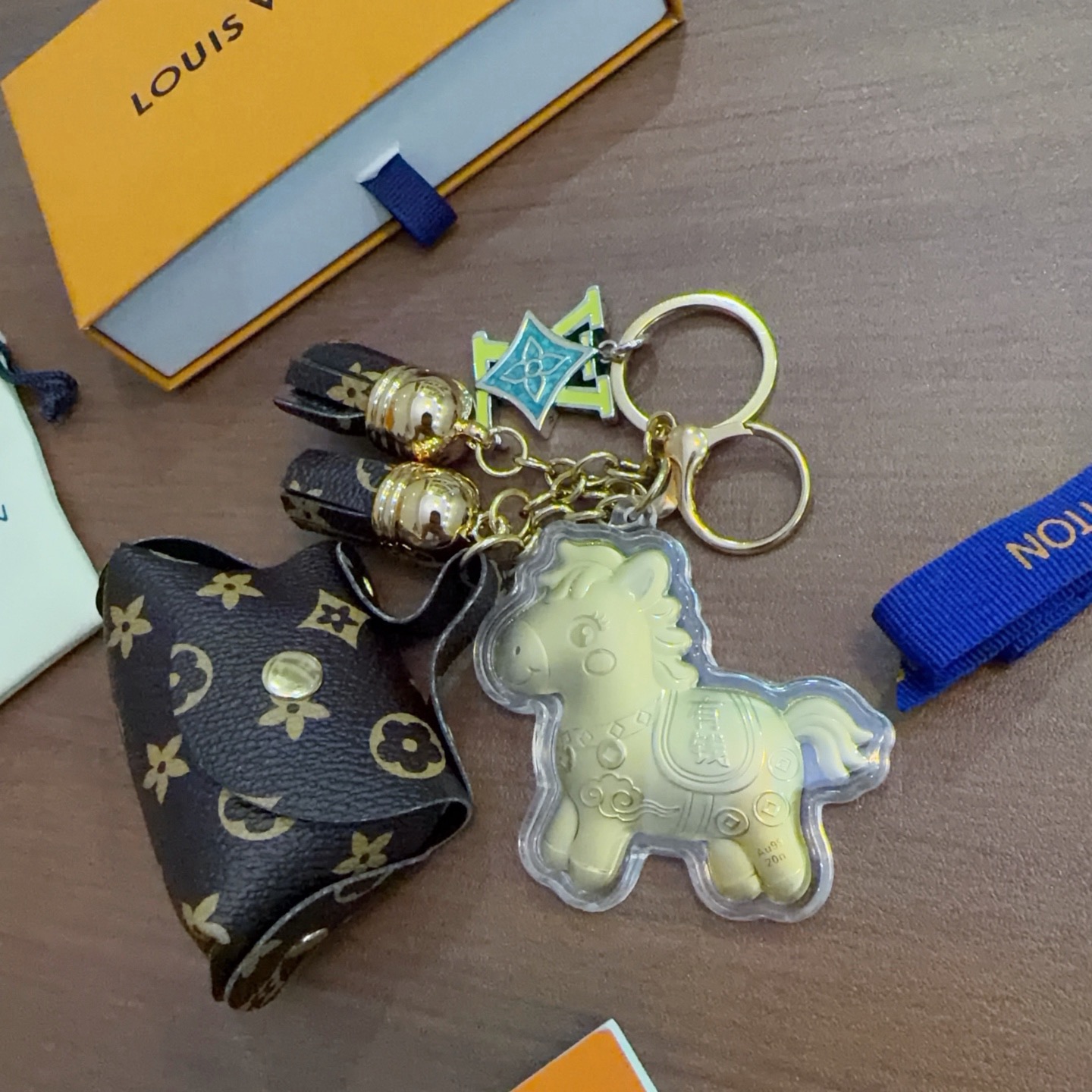 新品🐎马年爆款招财联名LV钥匙扣 lv包包扣 最新款包包挂饰档次更高明星同款Anger Forest系列