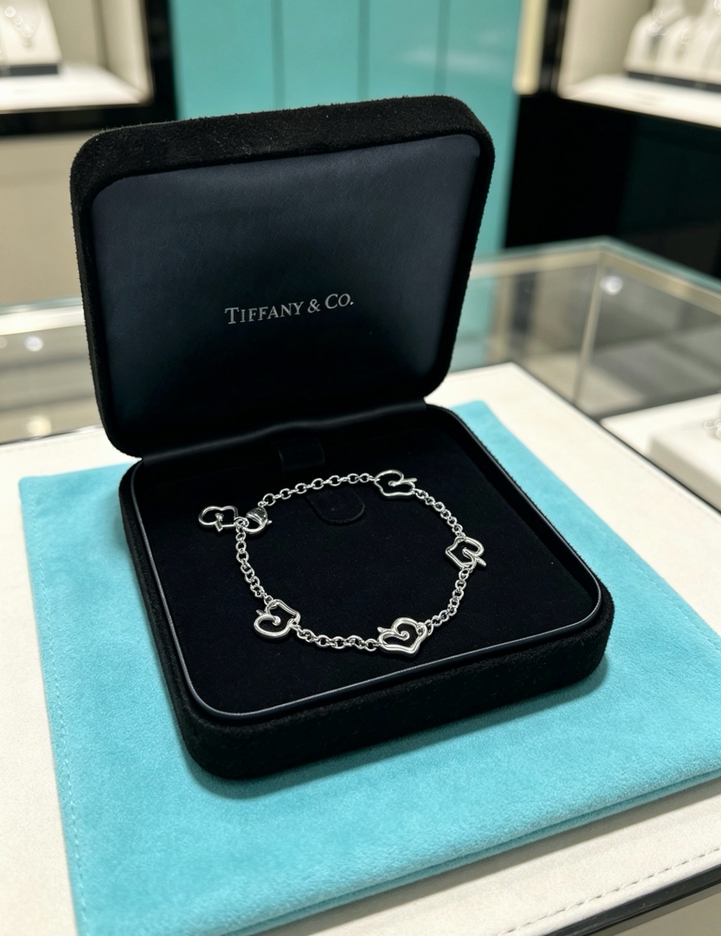 蒂芙尼🩵 TIFFNY&CO. 专柜精工银版本手链   明星同款 复古做旧风 原版复刻 纯手工打造 ～正