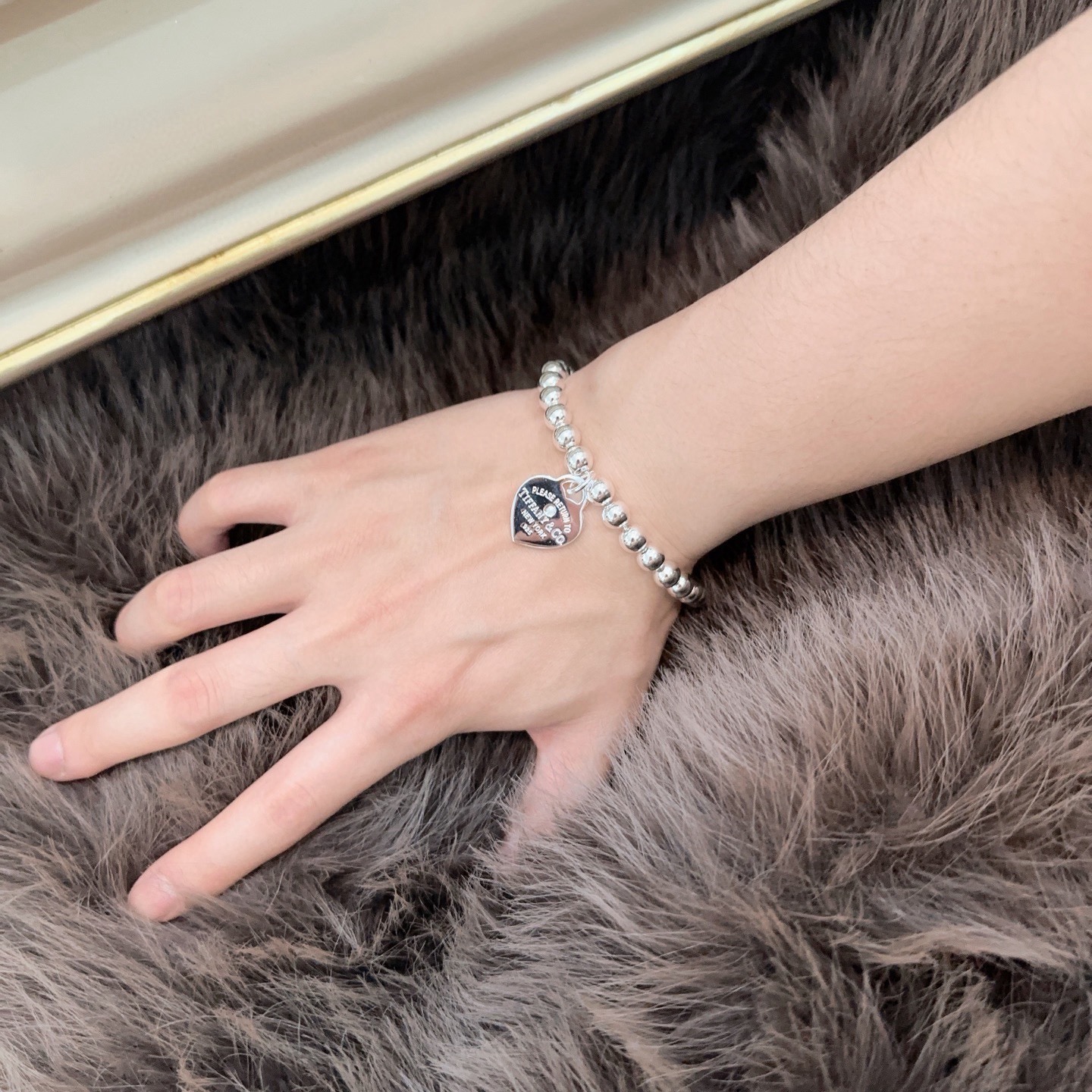 蒂芙尼手链🩵 TIFFNY&CO. 专柜精工银版本   明星同款 复古做旧风 原版复刻 纯手工打造 ～正