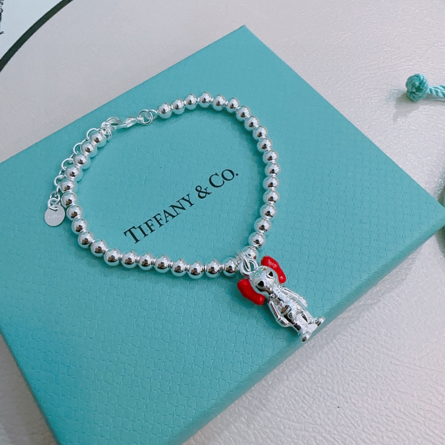 蒂芙尼🩵 TIFFNY&CO. 专柜精工银版本手链   明星同款 复古做旧风 原版复刻 纯手工打造 ～正