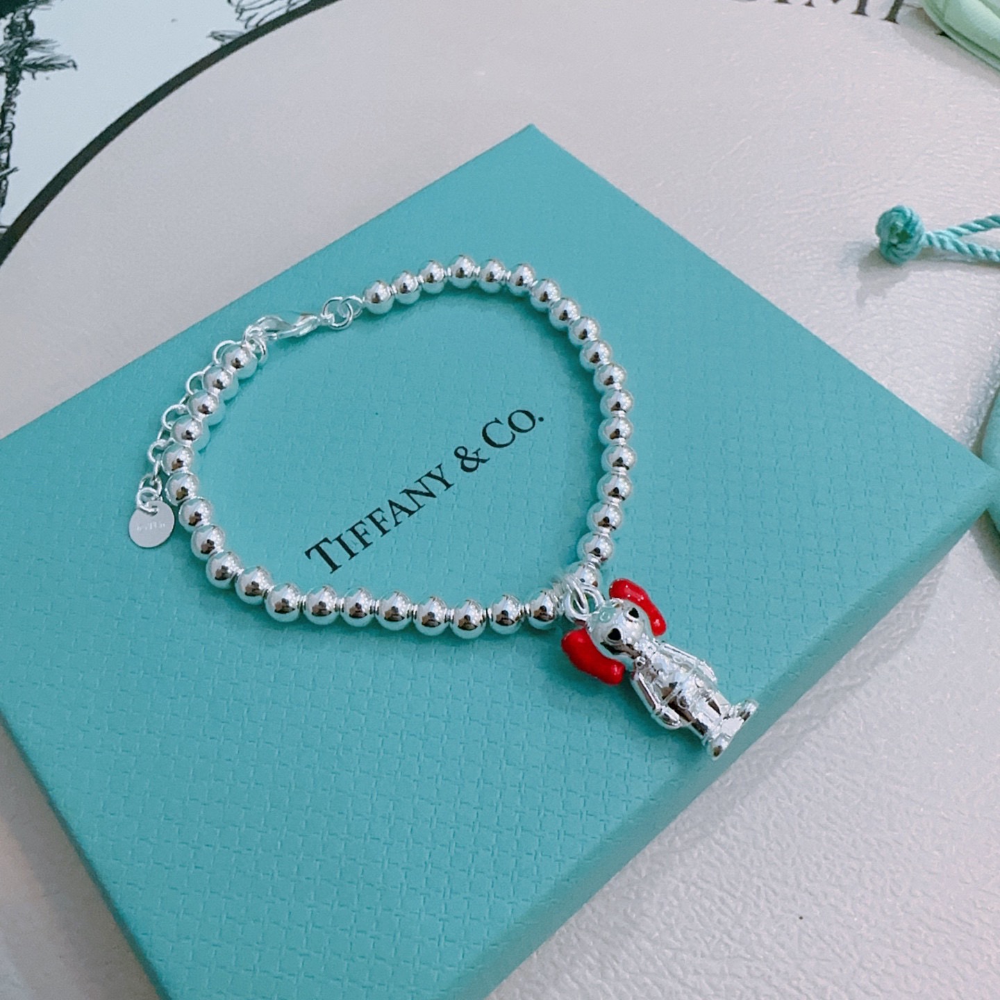 蒂芙尼🩵 TIFFNY&CO. 专柜精工银版本手链   明星同款 复古做旧风 原版复刻 纯手工打造 ～正