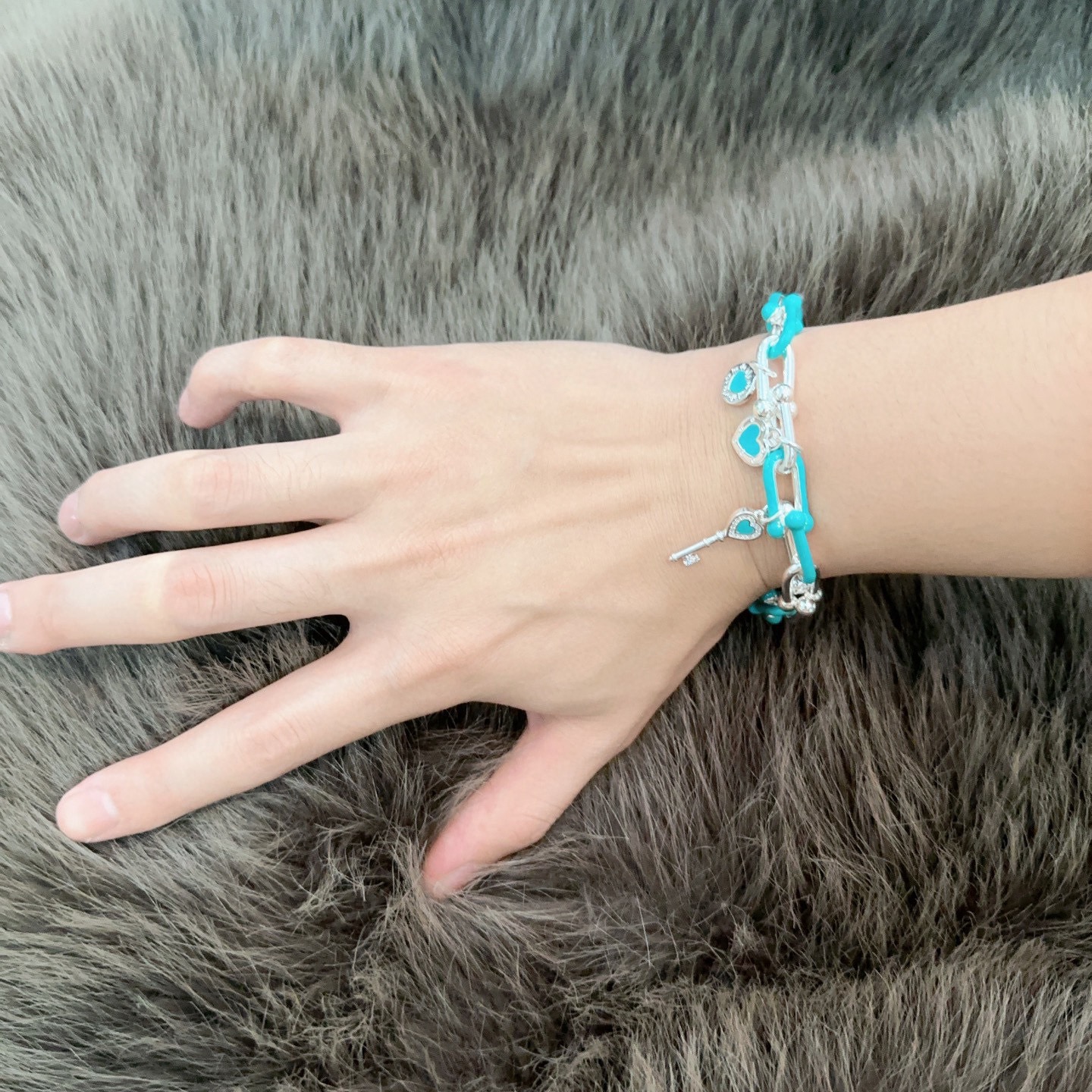 新款法郎蒂芙尼手链🩵 TIFFNY&CO. 专柜精工银版本   明星同款 复古做旧风 原版复刻 纯手工打