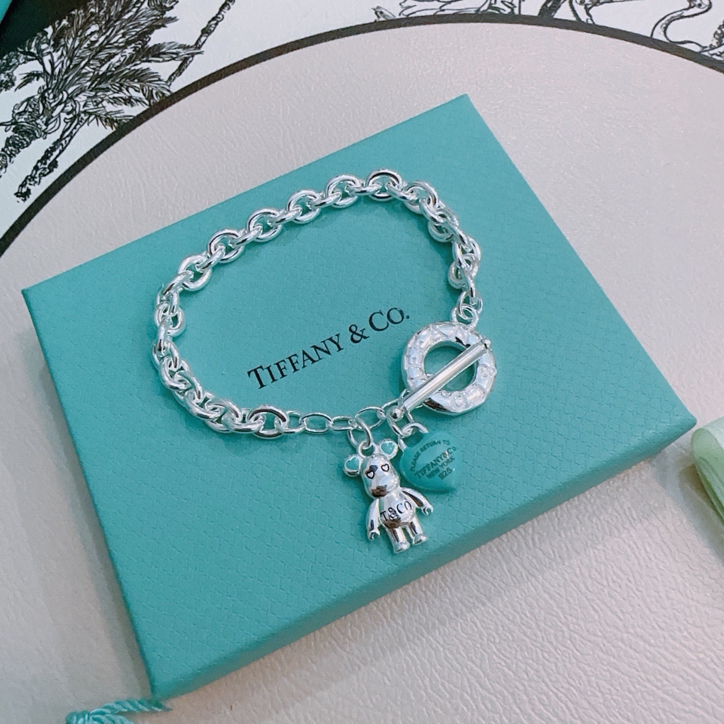 蒂芙尼手链🩵 TIFFNY&CO. 专柜精工银版本   明星同款 复古做旧风 原版复刻 纯手工打造 ～正品开模💝潮流时尚