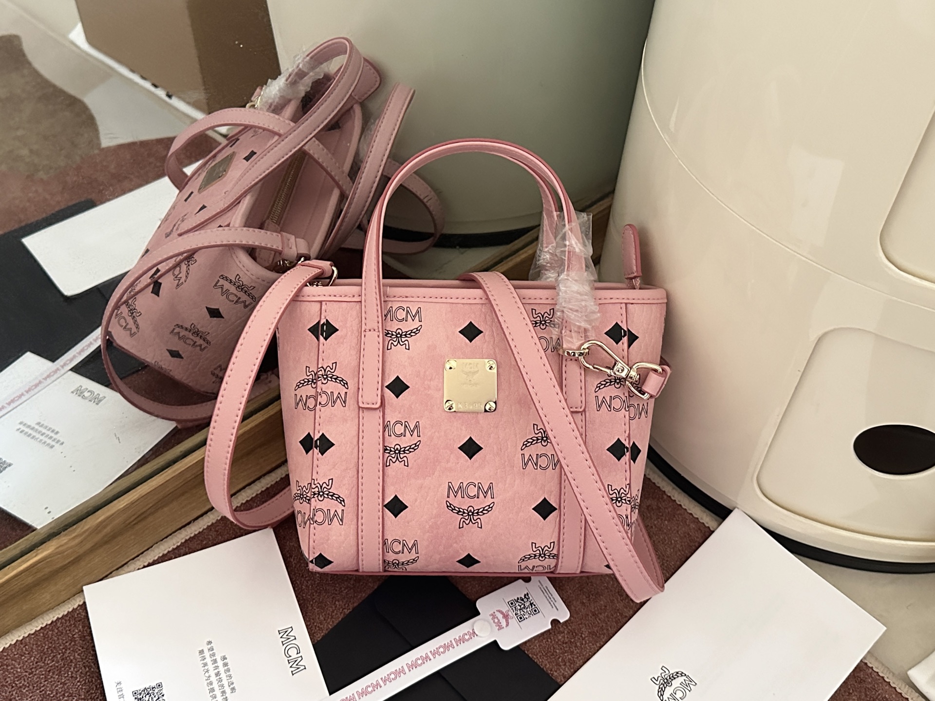 超迷你Toni Visetosラウンドジッパーショッピングバッグ