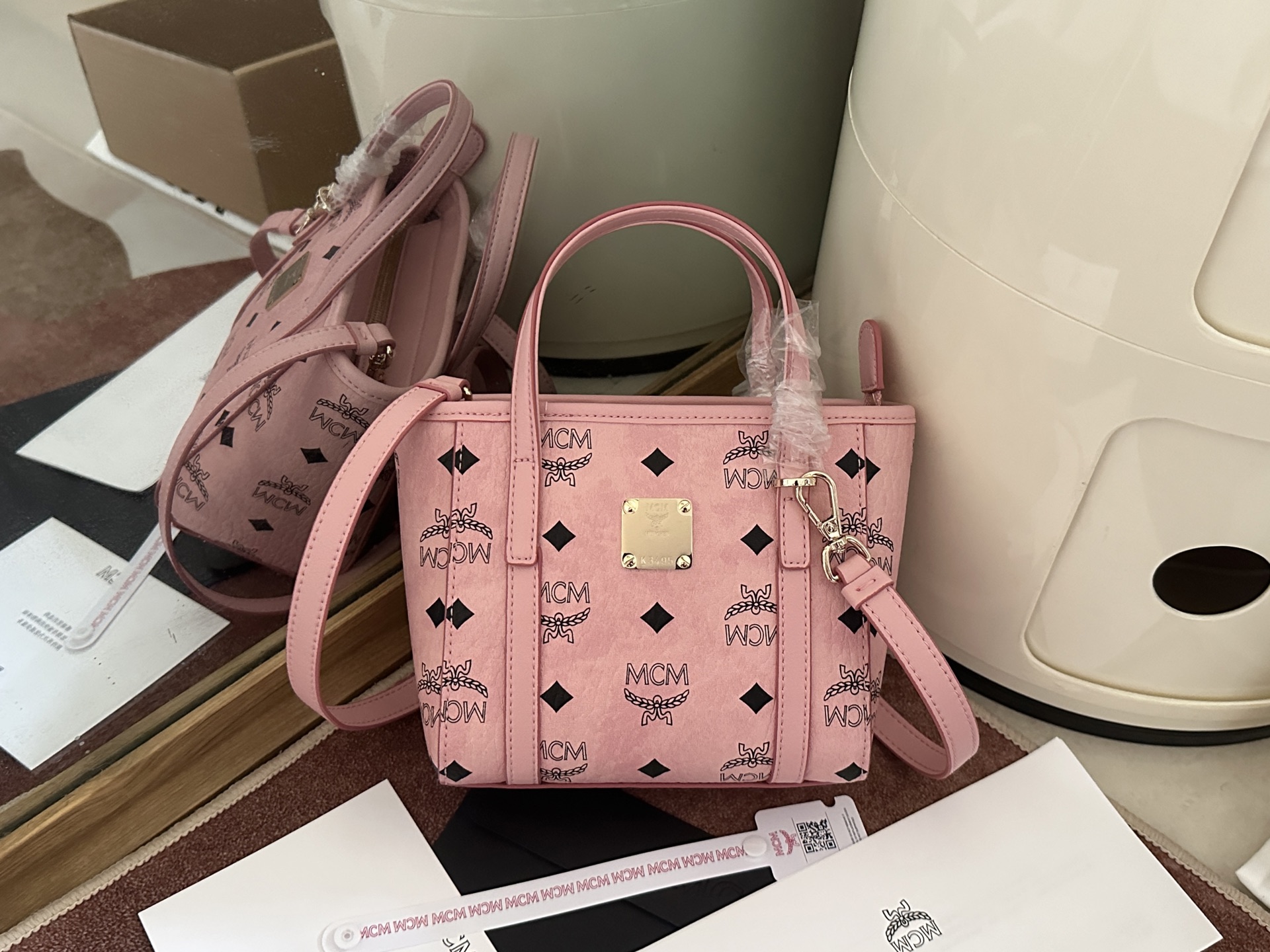 超迷你Toni Visetosラウンドジッパーショッピングバッグ