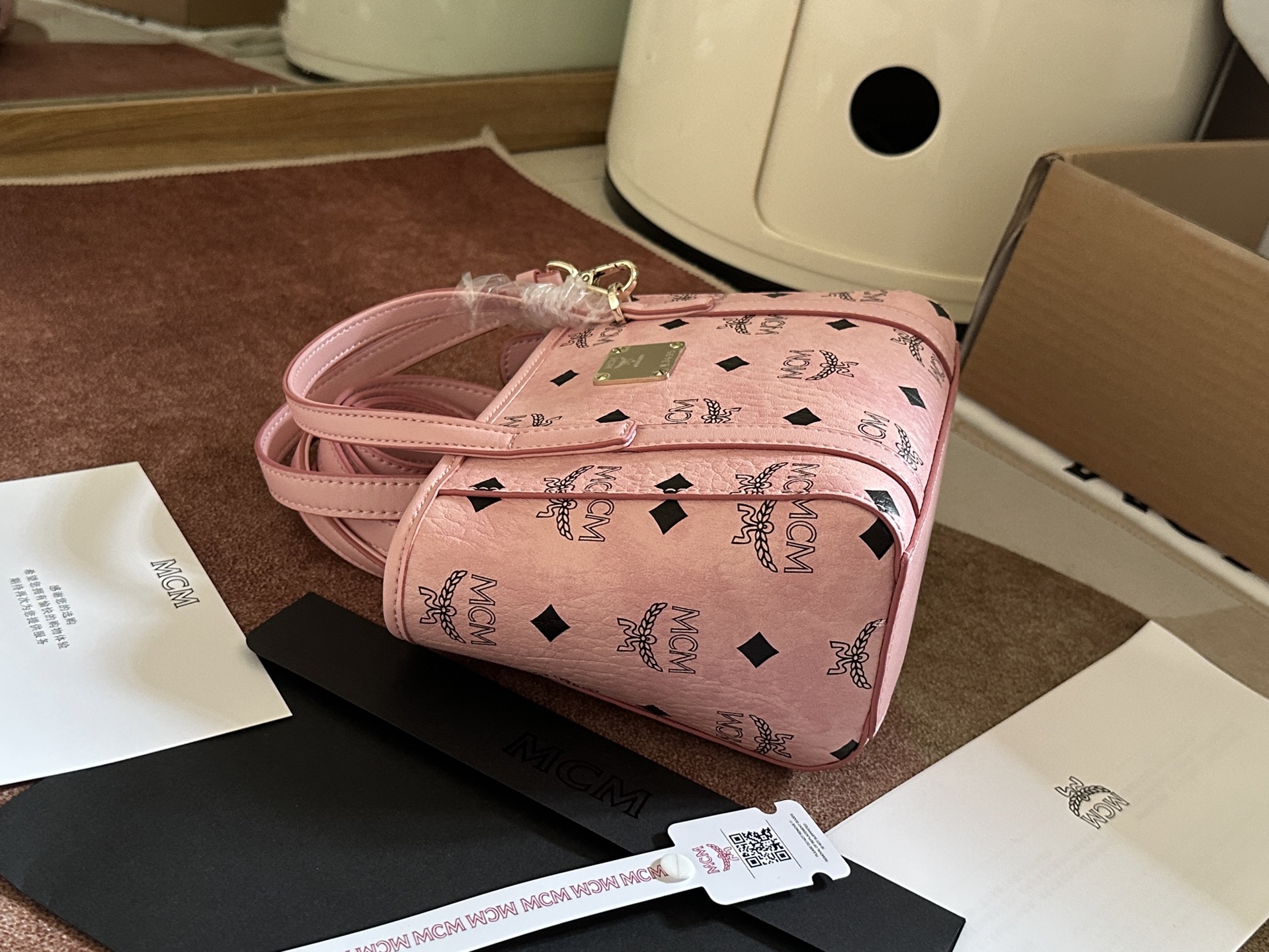 超迷你Toni Visetosラウンドジッパーショッピングバッグ