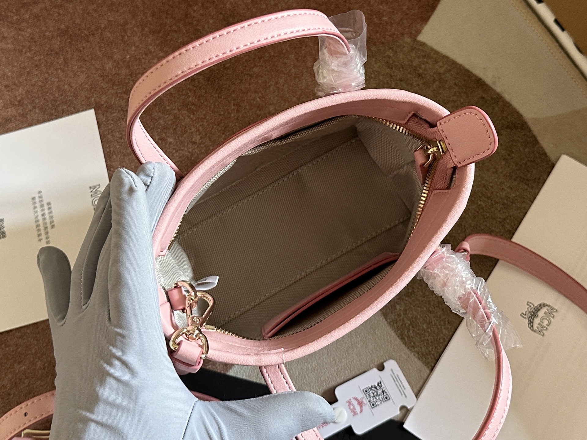 超迷你Toni Visetosラウンドジッパーショッピングバッグ