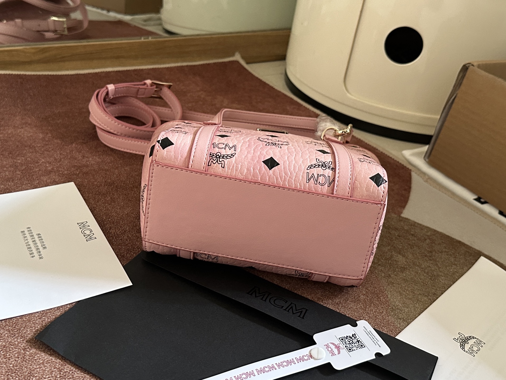 超迷你Toni Visetosラウンドジッパーショッピングバッグ