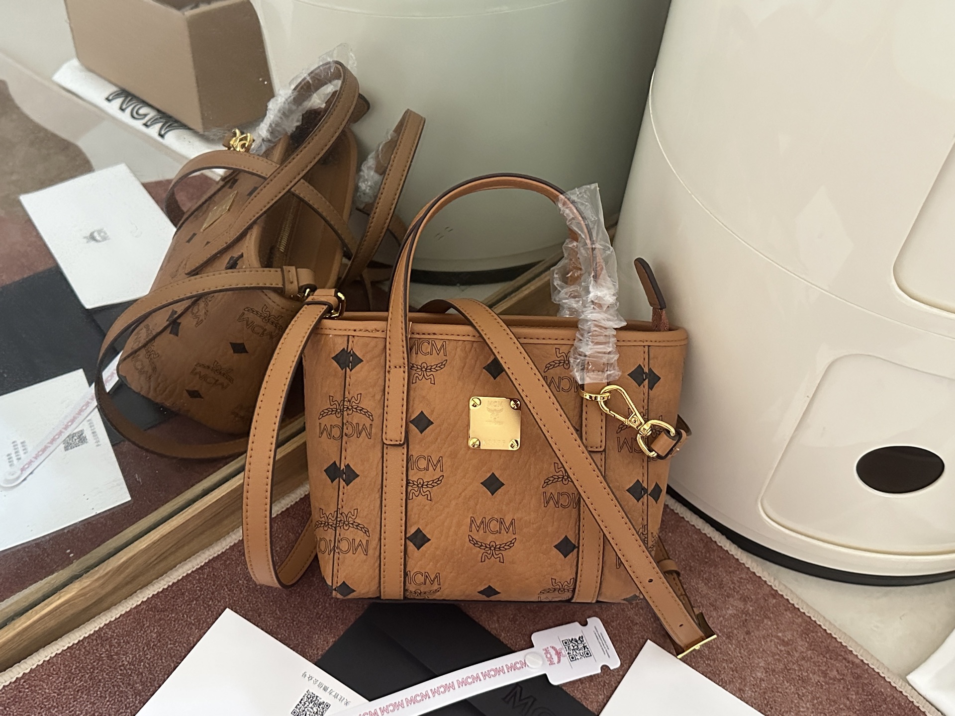 超迷你Toni VisetosトップラZIPショッピングバッグ