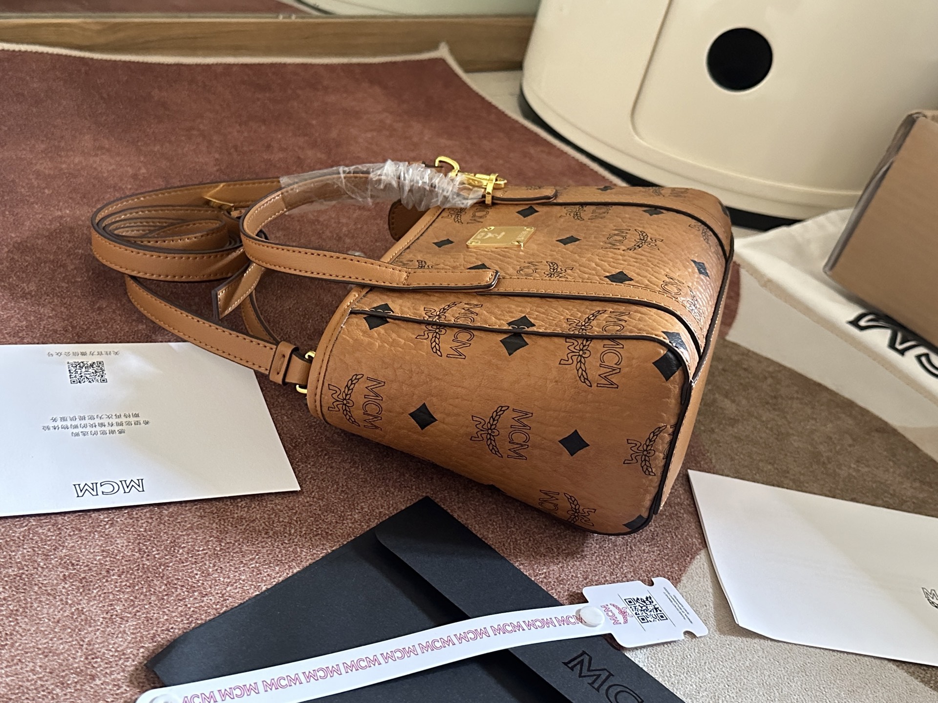 超迷你Toni VisetosトップラZIPショッピングバッグ