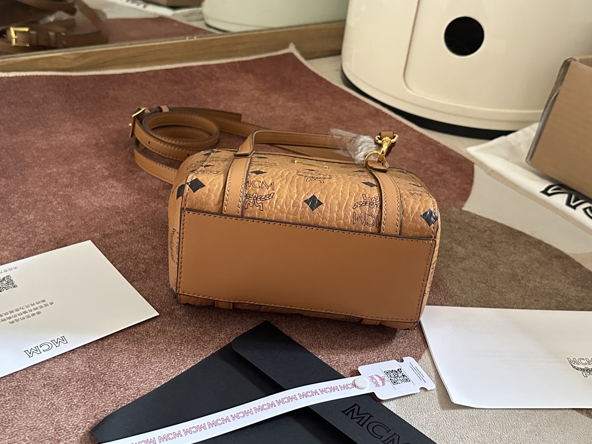 超迷你Toni VisetosトップラZIPショッピングバッグ