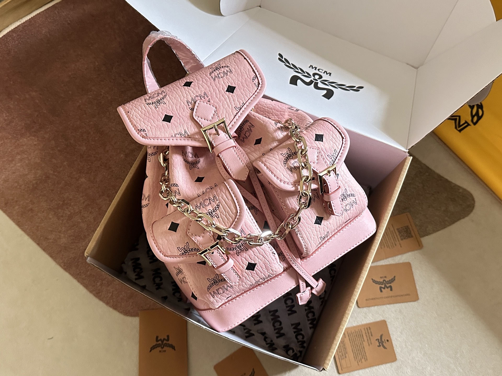 MCM Visetosクラシックミニダブルバッグ