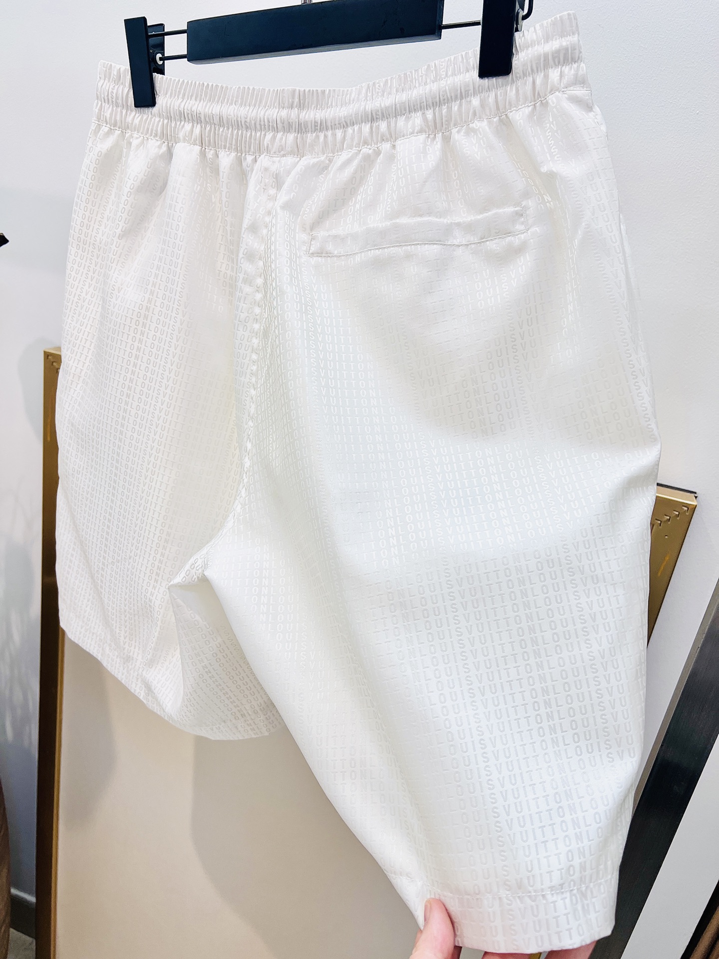 Louis Vuitton Men's White Jacquard Silk Swim Trunks Shorts - Relaxed Fit 6 i1746380666104 911 0 5