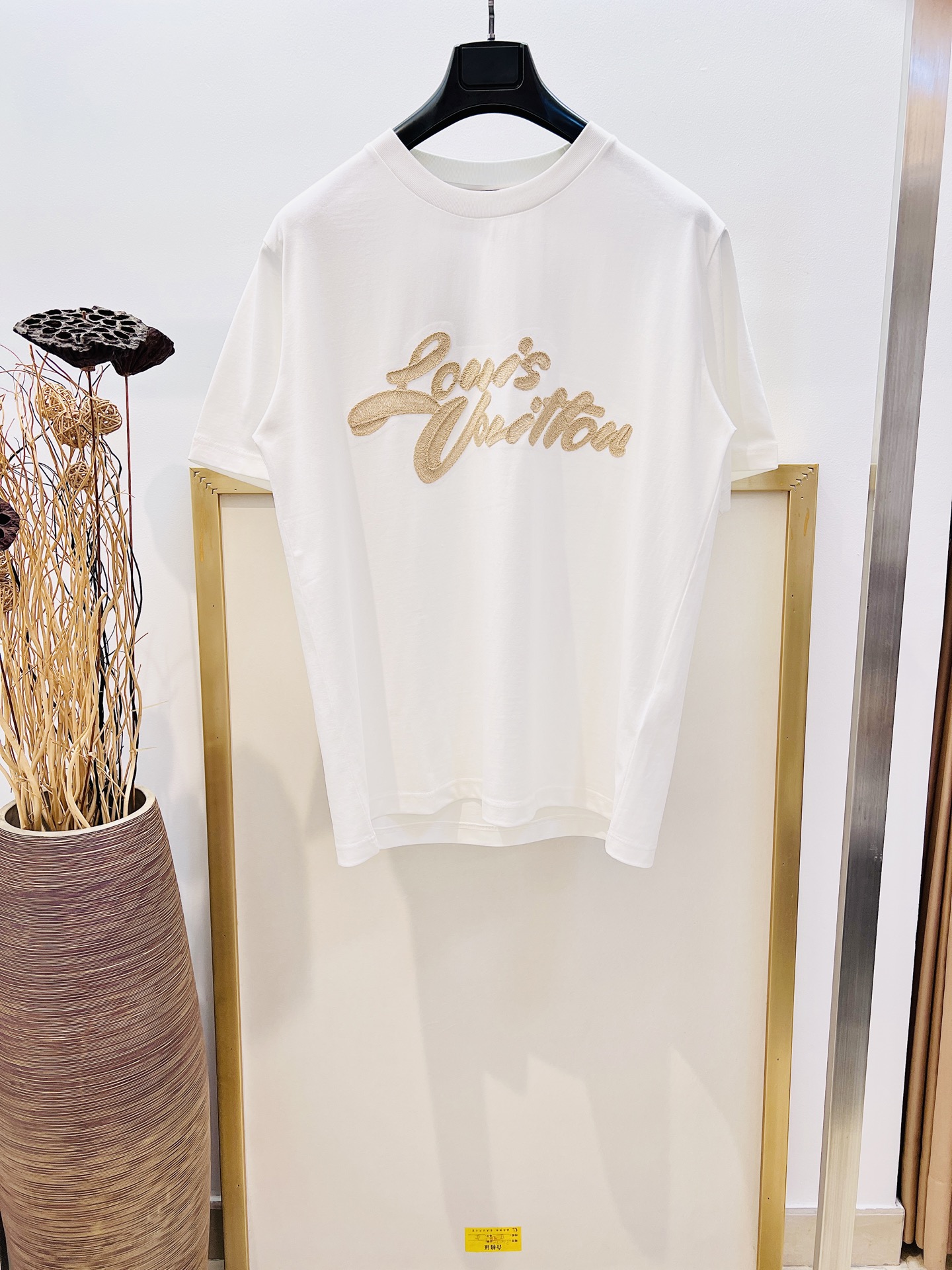 Louis Vuitton White Crew Neck T-Shirt with Embroidered Logo for Women 1 i1746465980449 7522 0 0