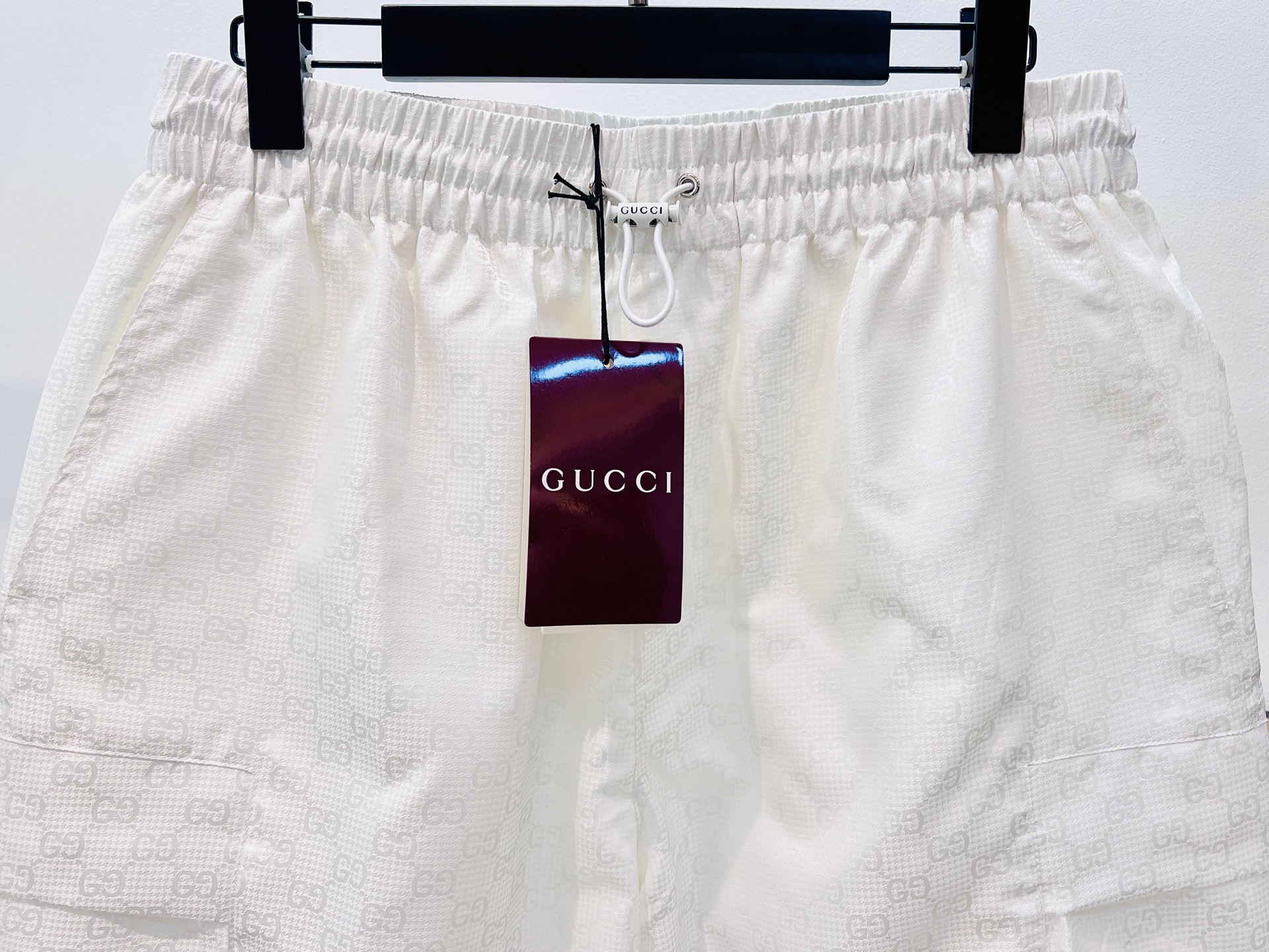 Gucci Men's/Women's GG Jacquard Drawstring Elastic Waist Cargo Shorts 4 i1747068634990 298 0 3