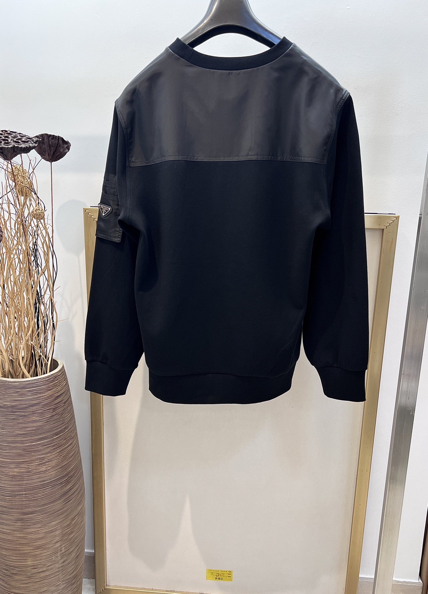 Prada Long Sleeve Sweatshirt - Black, Stylish Streetwear with Pocket Detail 3 i1754943288267 5378 0 1