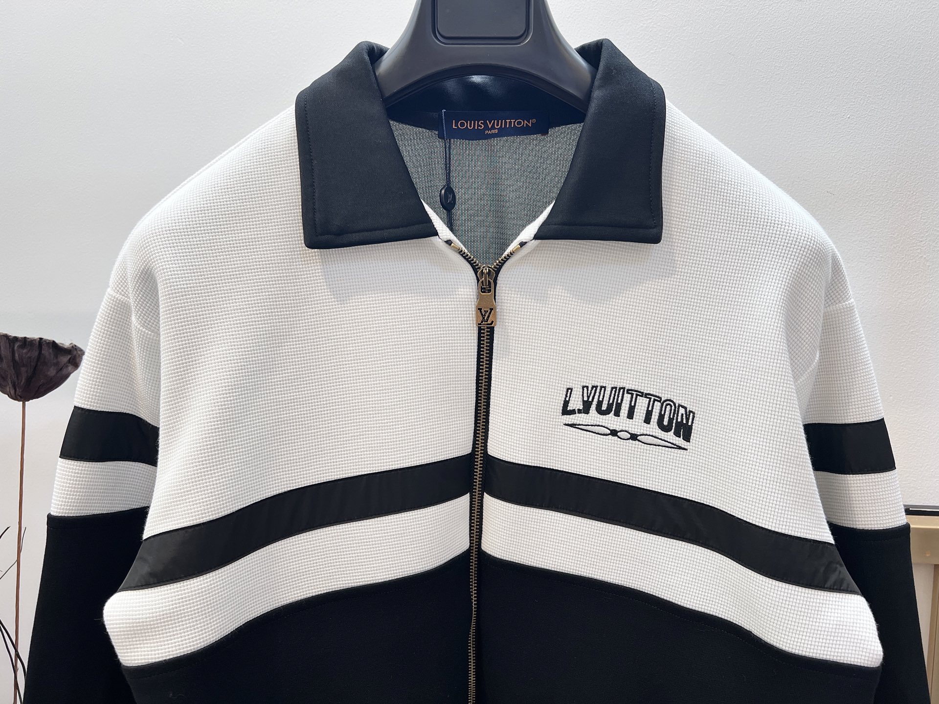 Louis Vuitton Men's Black and White Track Jacket, Full Zip, Long Sleeve 3 i1755028447408 1786 0 2