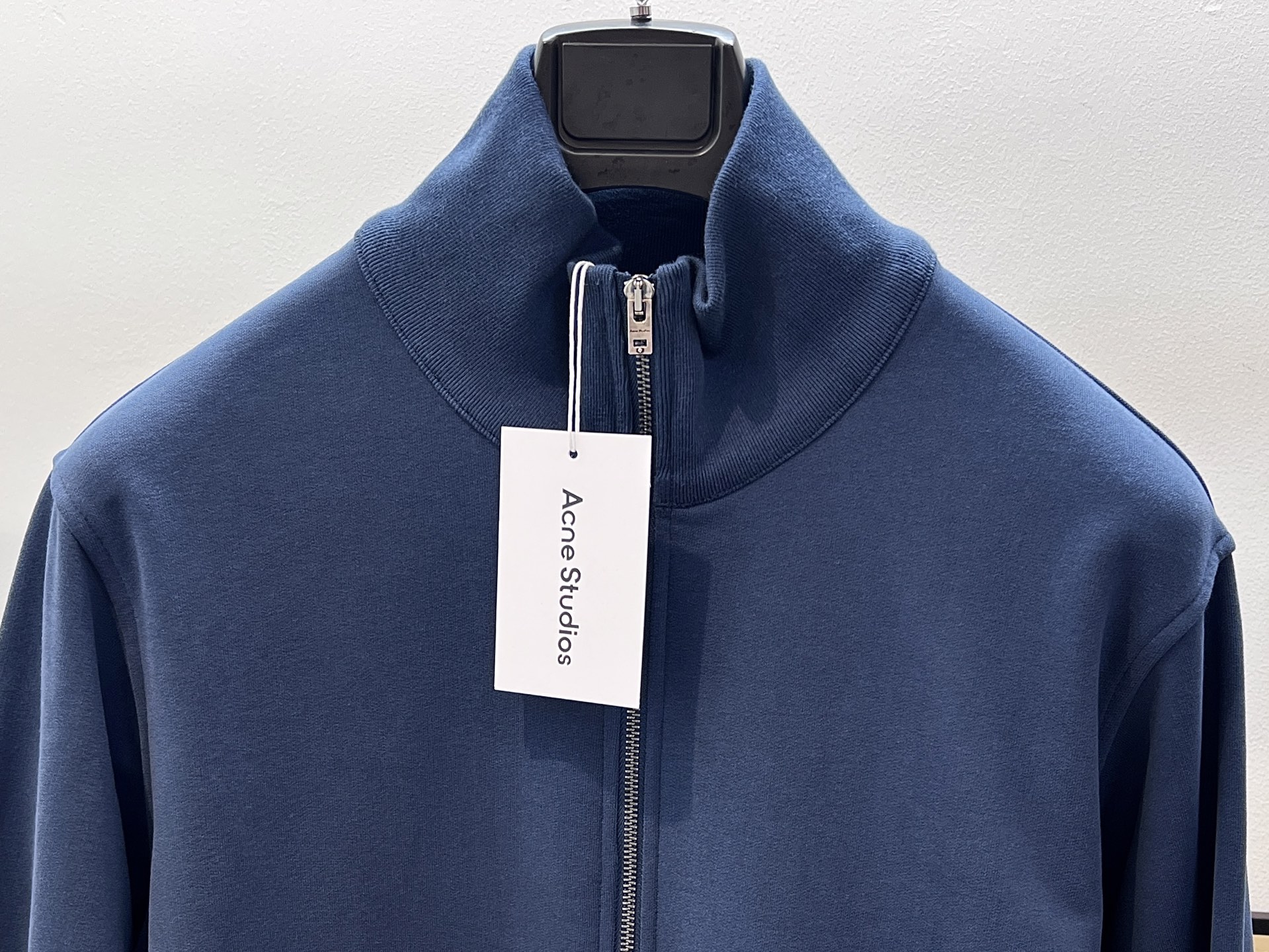 Acne Studios Blue Cotton Full-Zip Jacket | Stand Collar | Long Sleeve 4 i1757309254441 8932 0 3