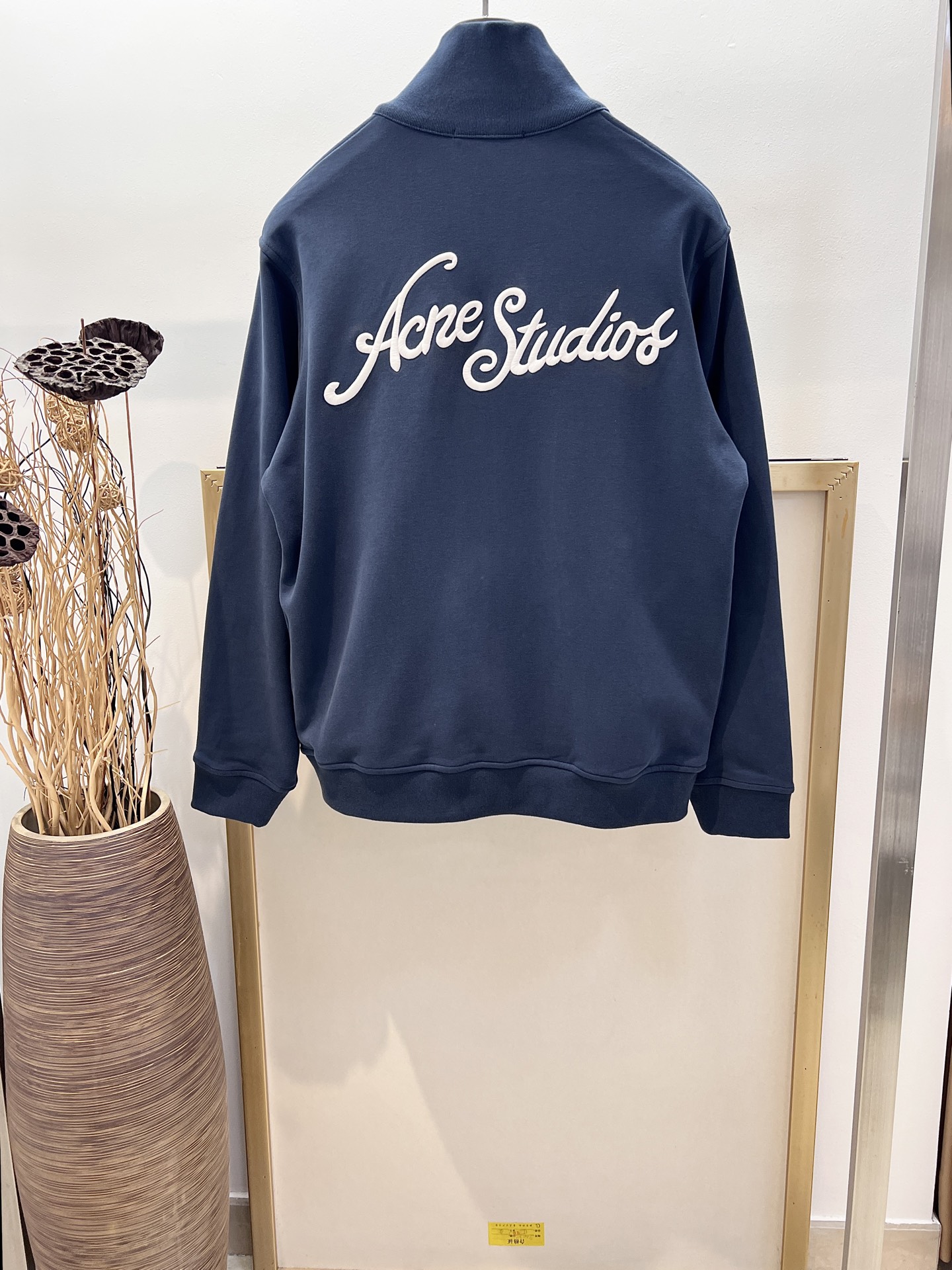 Acne Studios Blue Cotton Full-Zip Jacket | Stand Collar | Long Sleeve 2 i1757309254463 8947 0 1