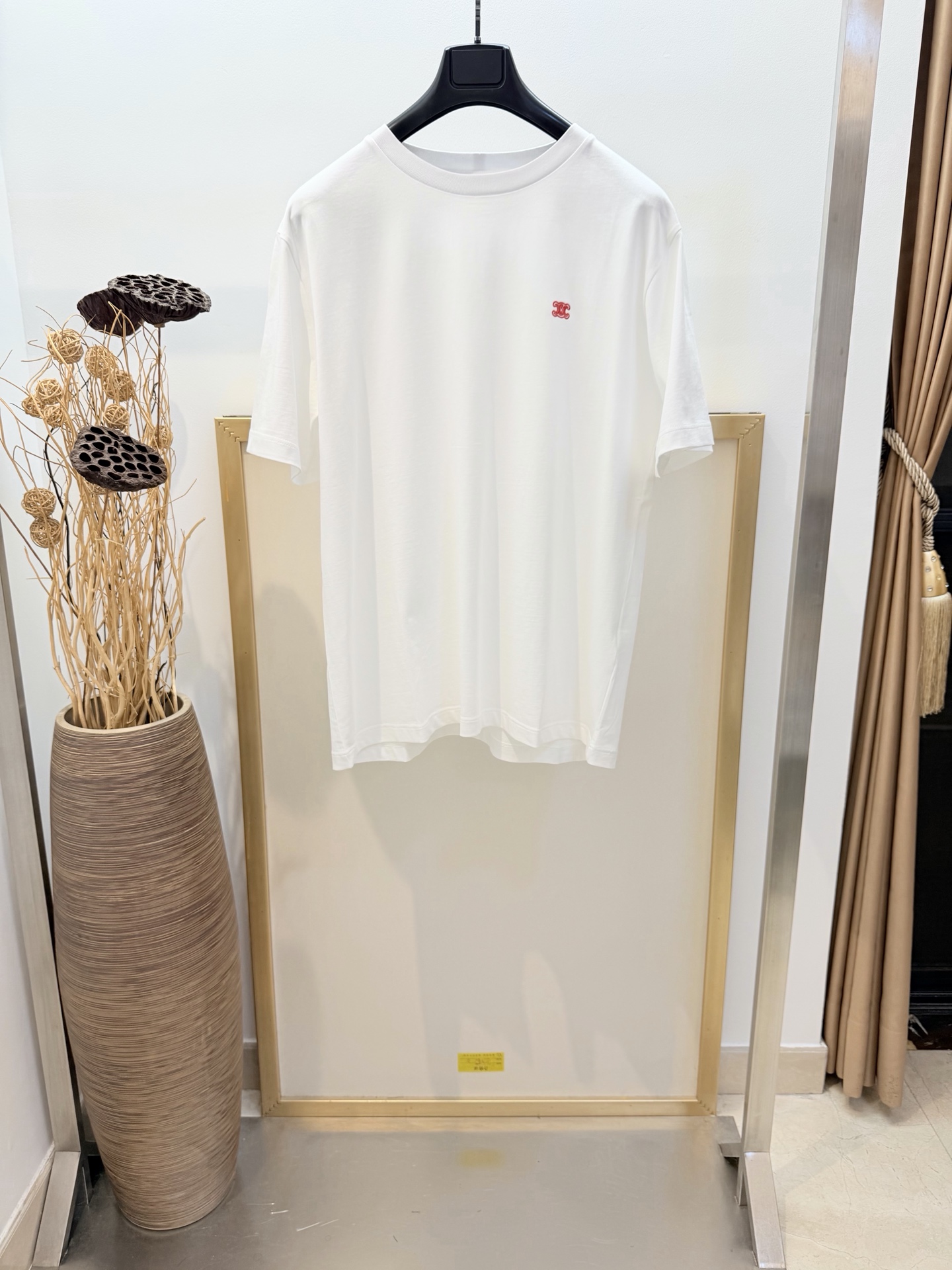 Celine White Small Logo T-Shirt