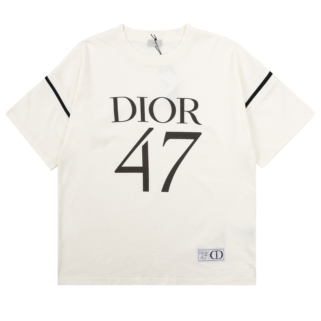 Dior Ropa Camiseta Impresión Manga corta