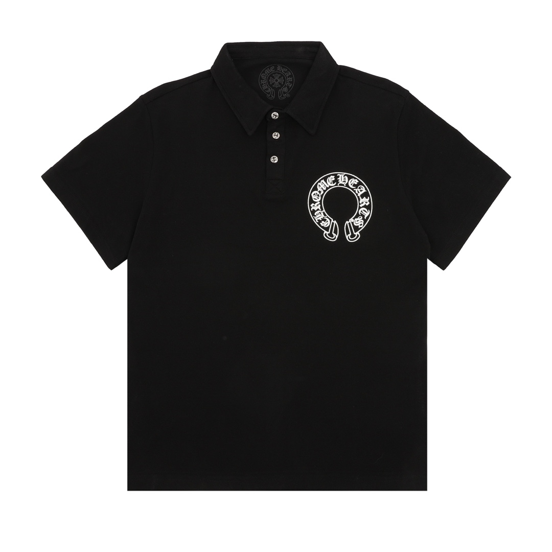 Chrome Hearts Clothing Polo T-Shirt Printing Short Sleeve