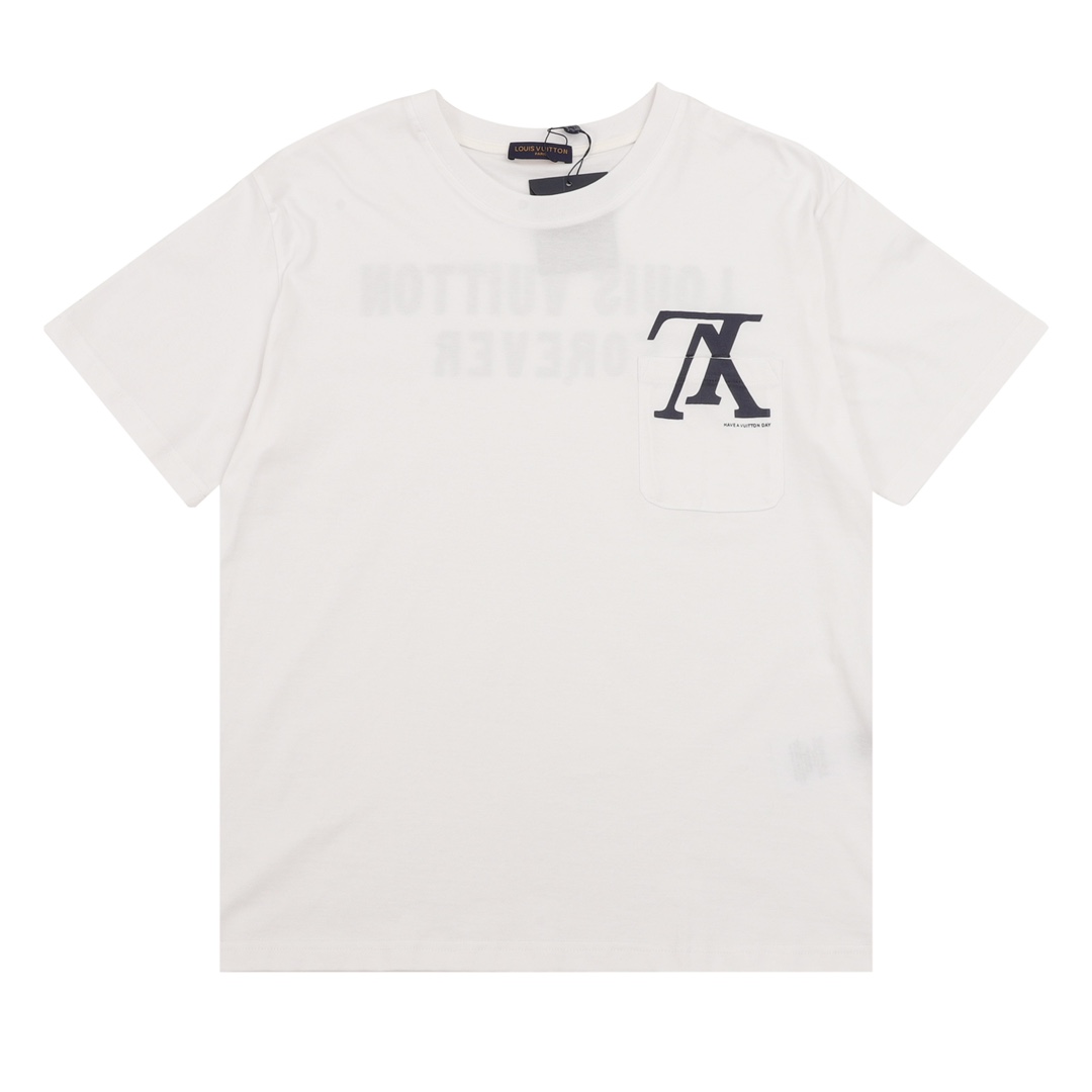 Louis Vuitton Clothing T-Shirt Printing Unisex Short Sleeve