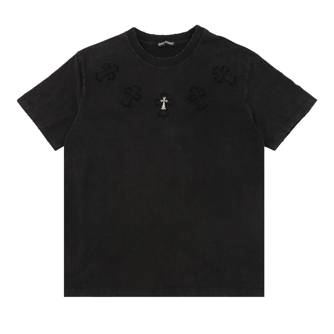 Chrome Hearts/克罗心 水洗十字贴布短袖