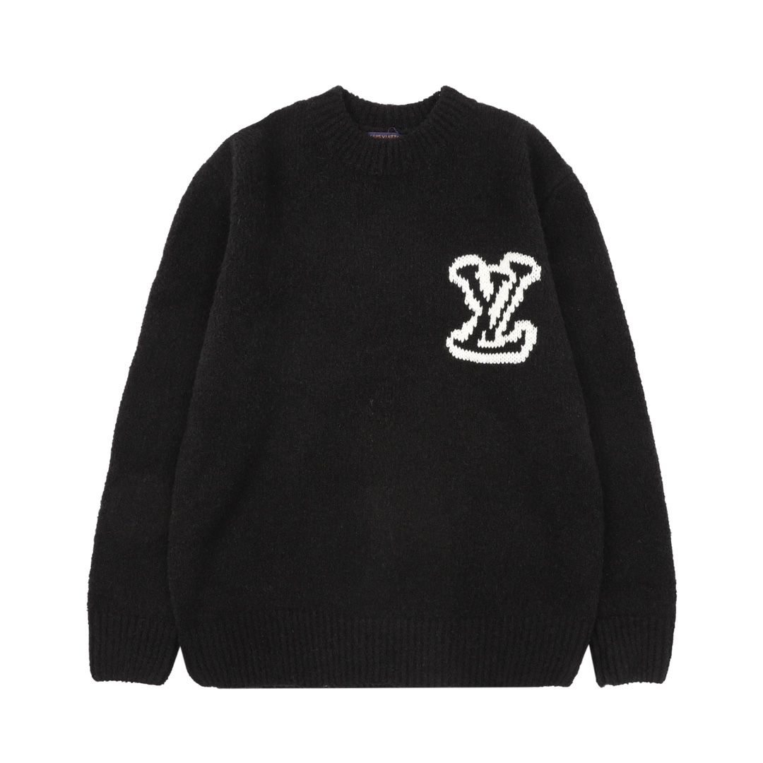 Louis Vuitton/路易威登 镜像logo嵌花圆领毛衣